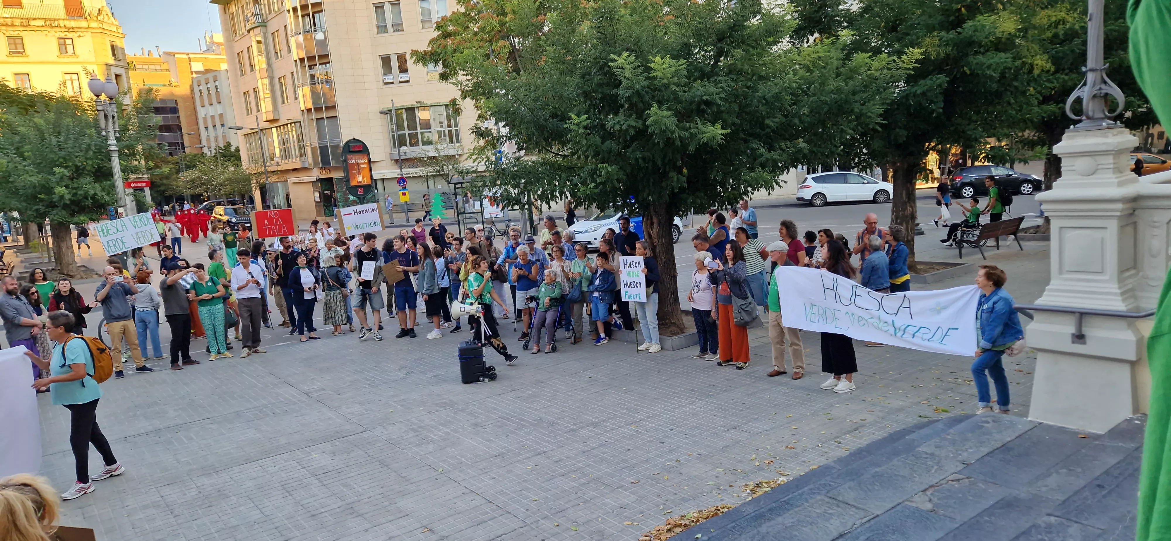 Manifestación en contra de la tala de árboles. Foto Myriam Martínez