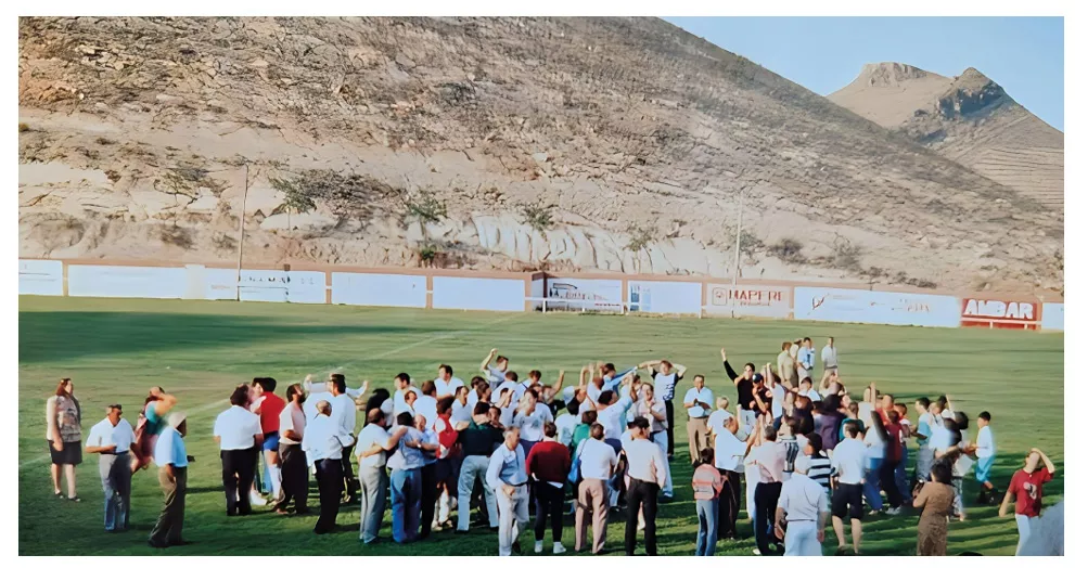  100 años de fútbol en Lalueza. Celebración del ascenso a Tercera en Illueca.