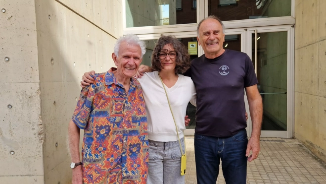 Daniel Villanova, Arantza Añaños y Claude Llena. Foto Myriam Martinez