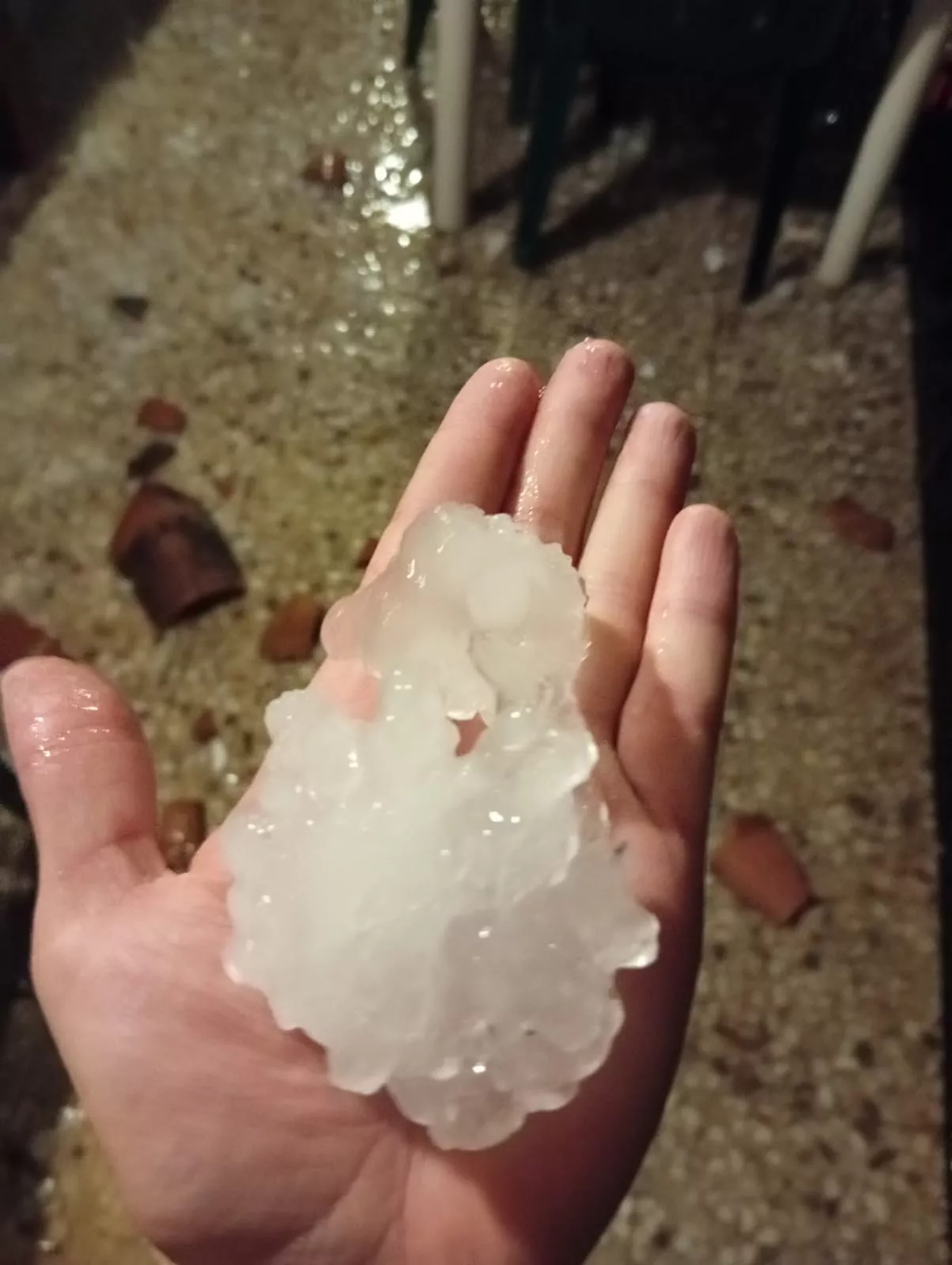 Granizadas en Somontano, Litera y La Hoya. Foto Asaja Huesca