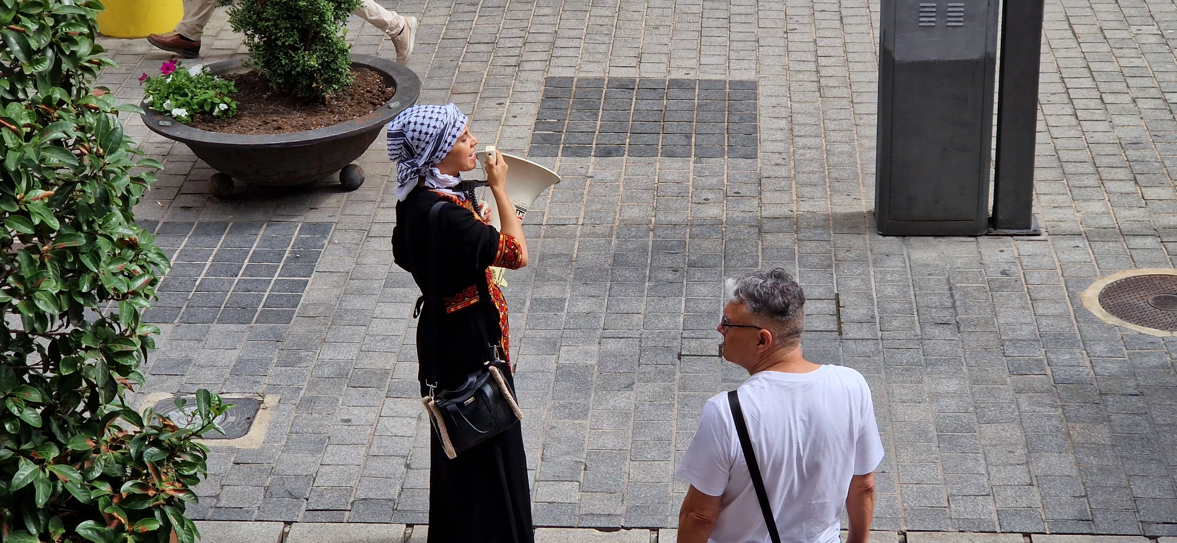 Manifestación de apoyo a Palestina en Huesca. Foto Myriam Martínez