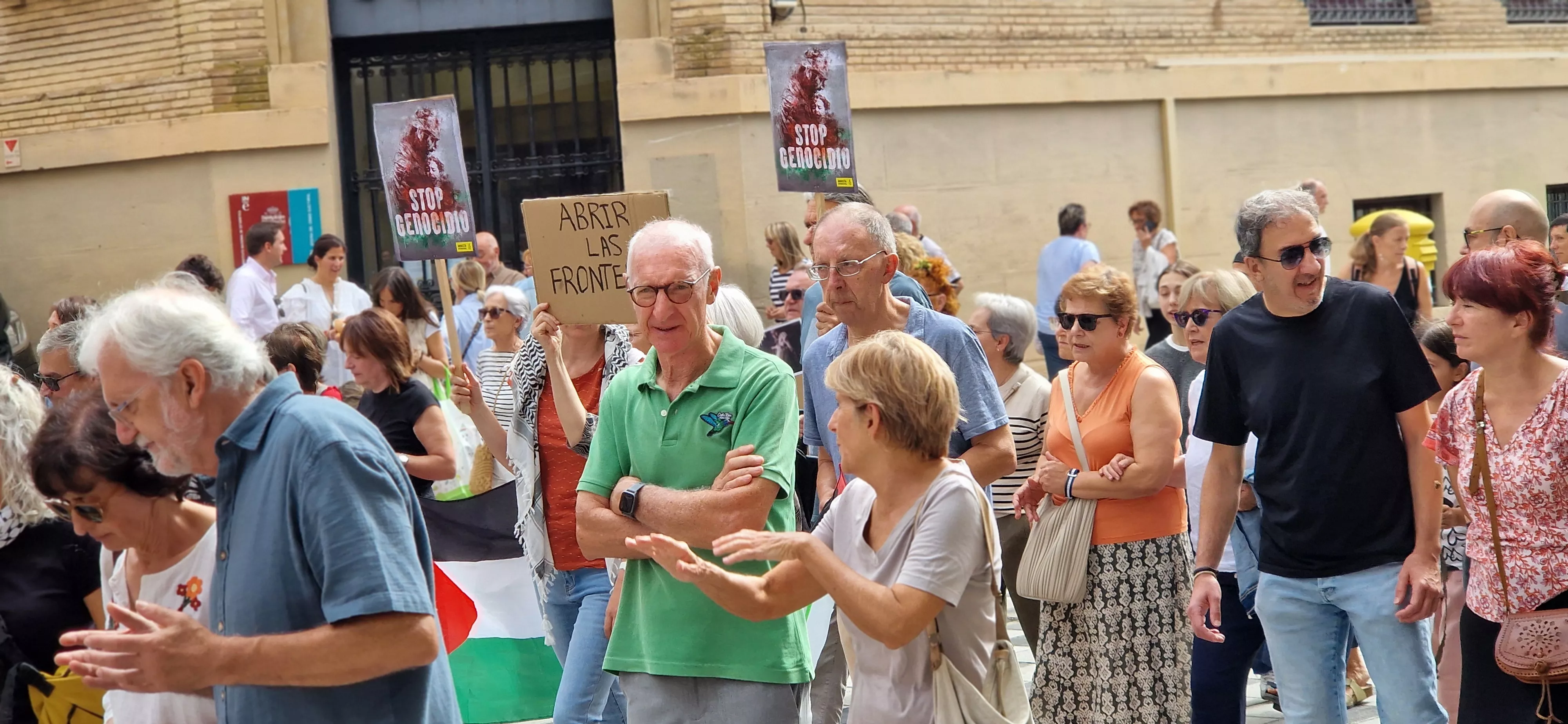 Manifestación de apoyo a Palestina en Huesca. Foto Myriam Martínez