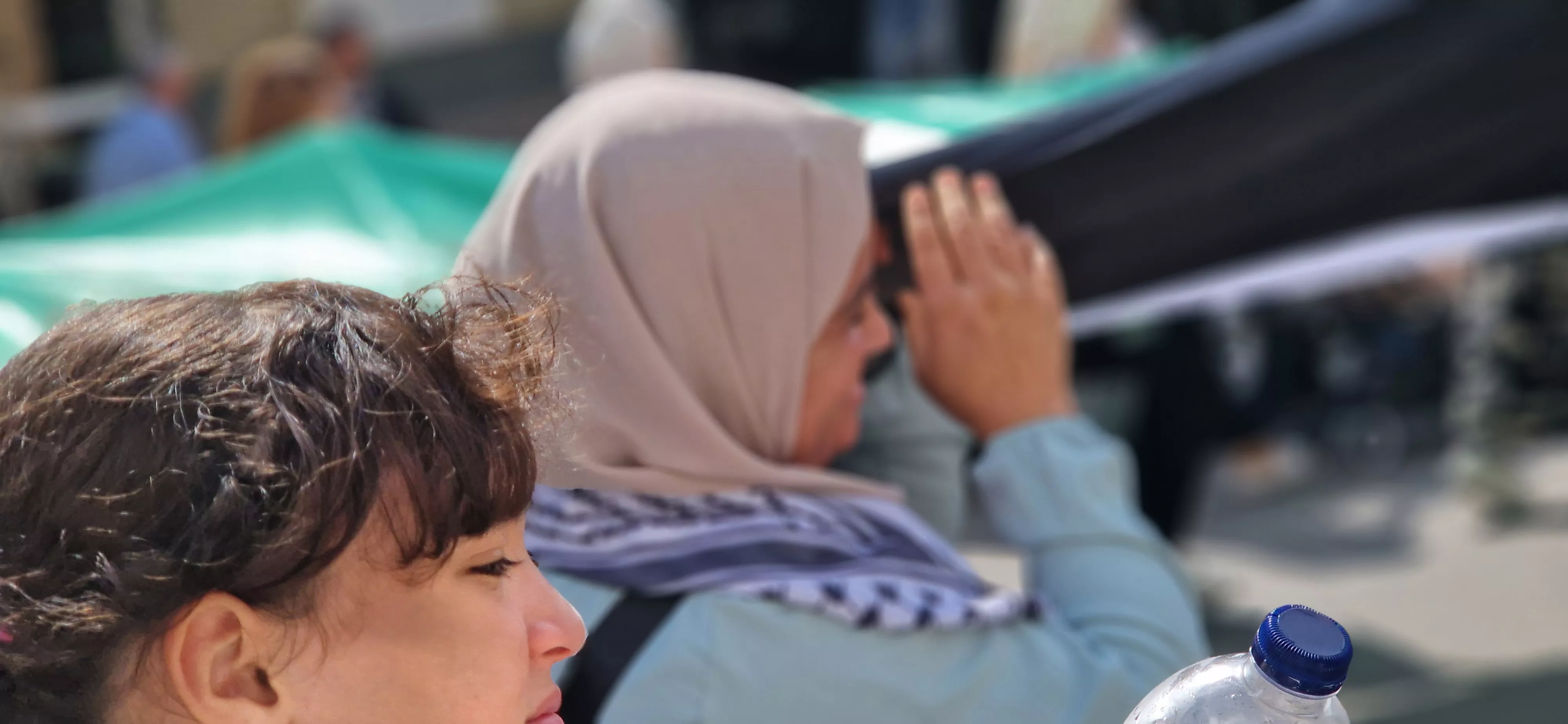 Manifestación de apoyo a Palestina en Huesca. Foto Myriam Martínez