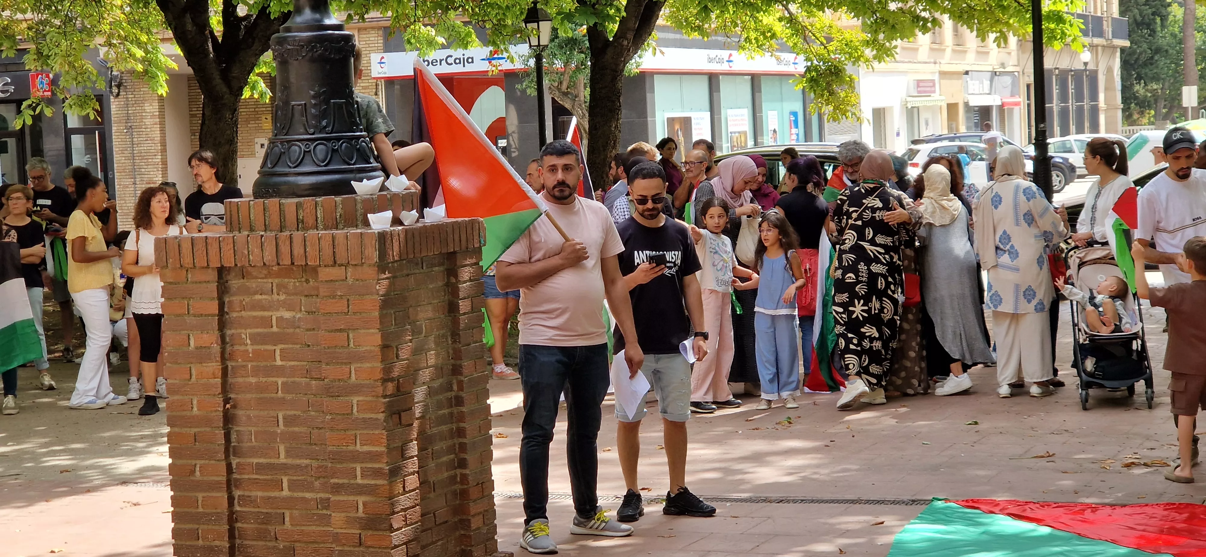 Manifestación de apoyo a Palestina en Huesca. Foto Myriam Martínez
