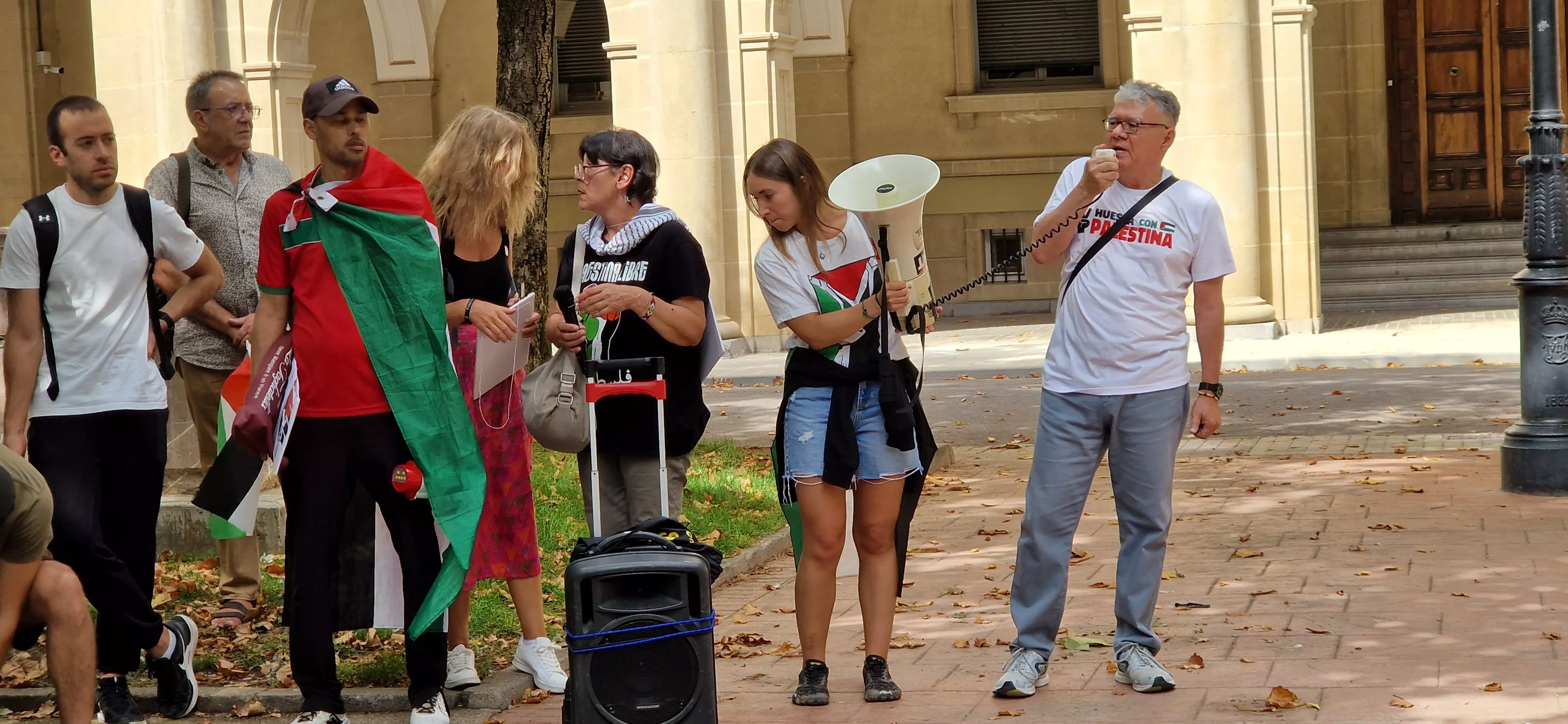 Manifestación de apoyo a Palestina en Huesca. Foto Myriam Martínez
