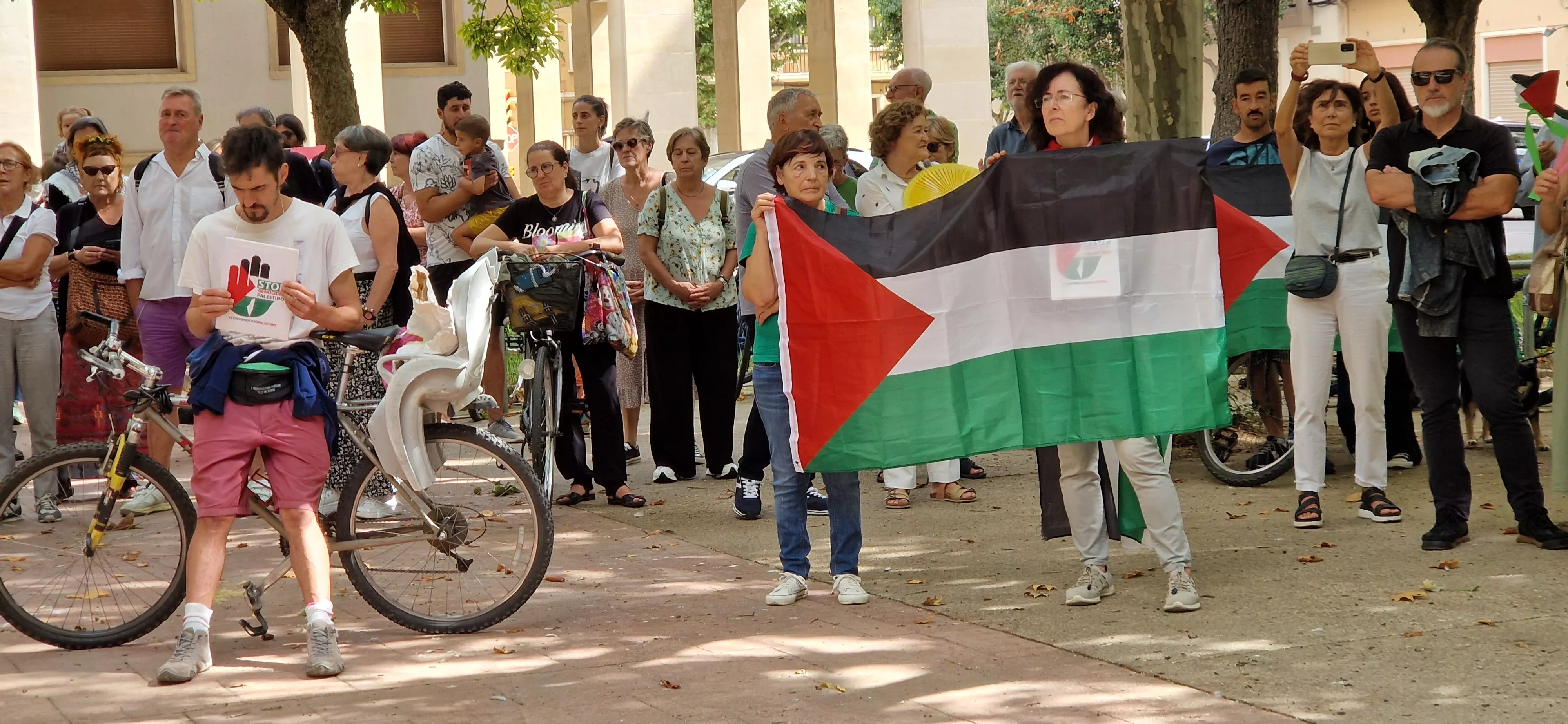 Manifestación de apoyo a Palestina en Huesca. Foto Myriam Martínez
