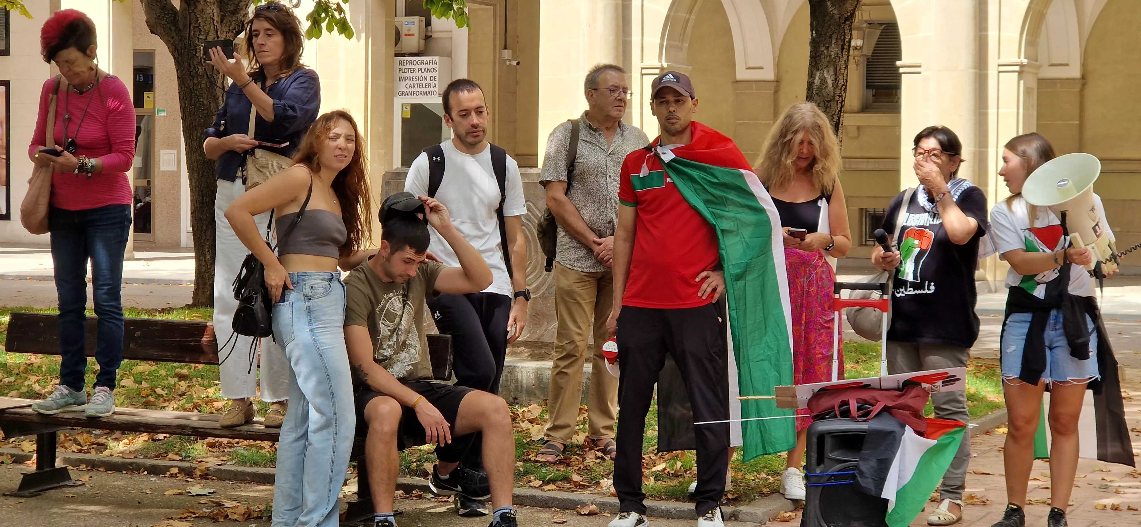 Manifestación de apoyo a Palestina en Huesca. Foto Myriam Martínez