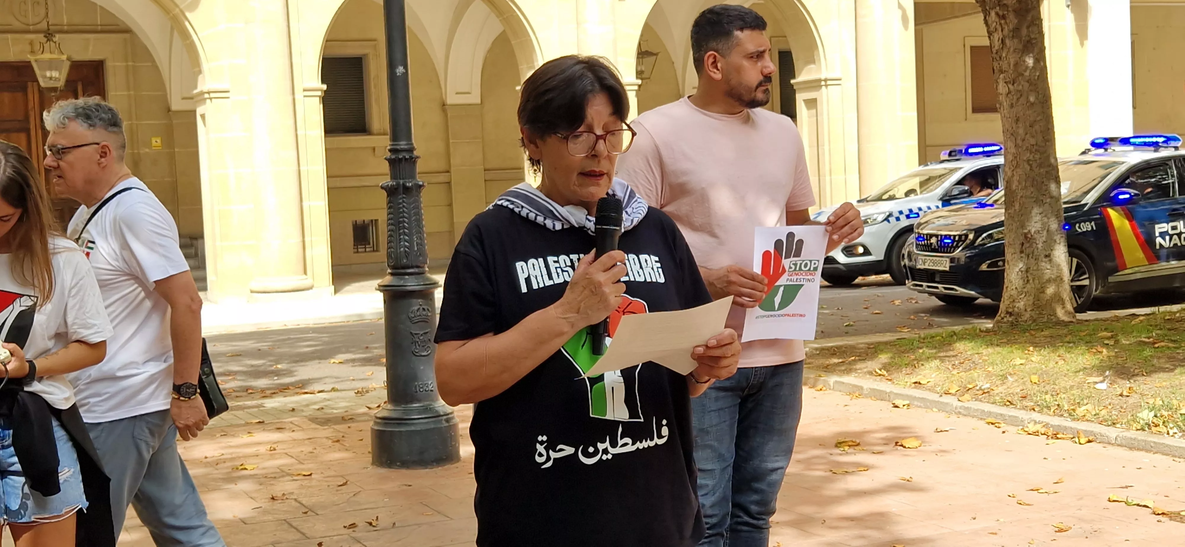Manifestación de apoyo a Palestina en Huesca. Foto Myriam Martínez