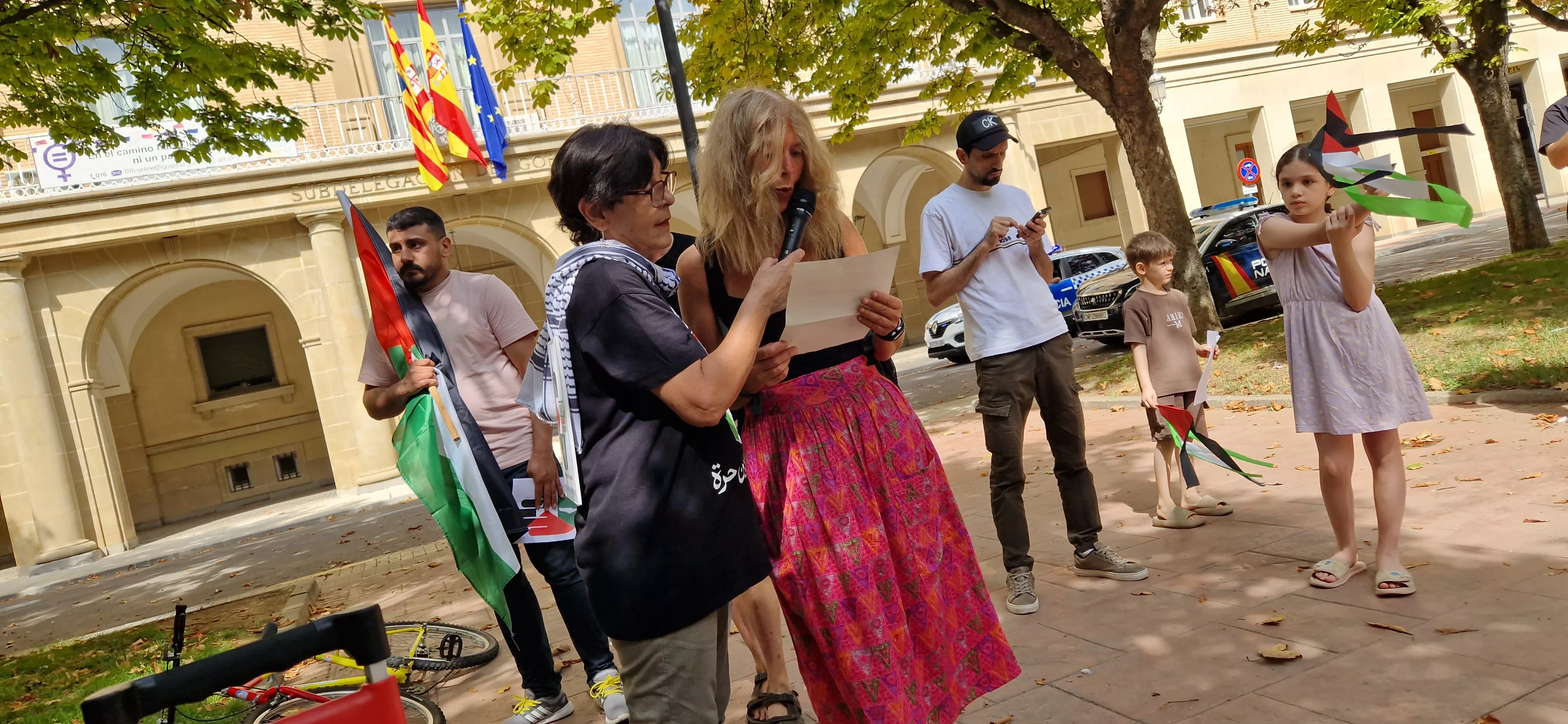 Manifestación de apoyo a Palestina en Huesca. Foto Myriam Martínez
