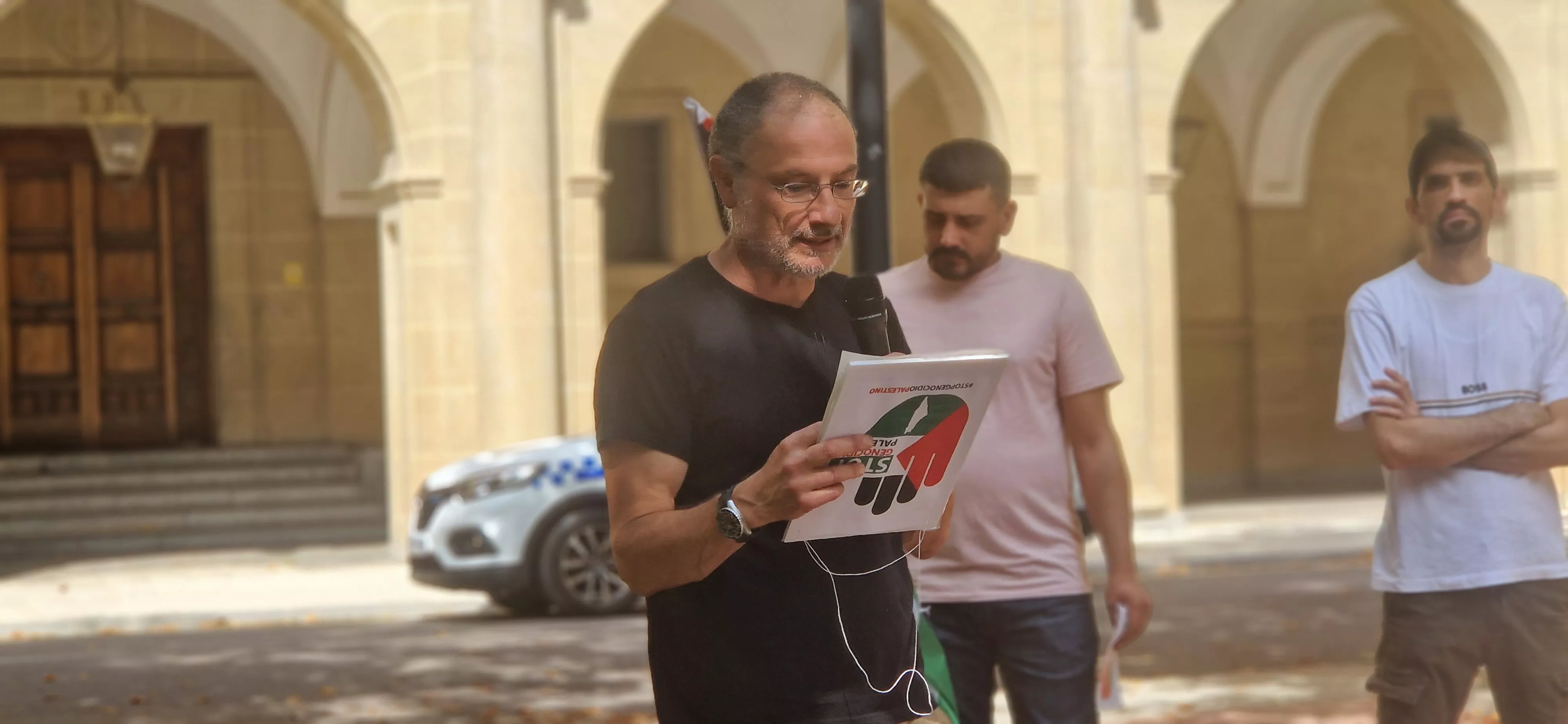 Manifestación de apoyo a Palestina en Huesca. Foto Myriam Martínez