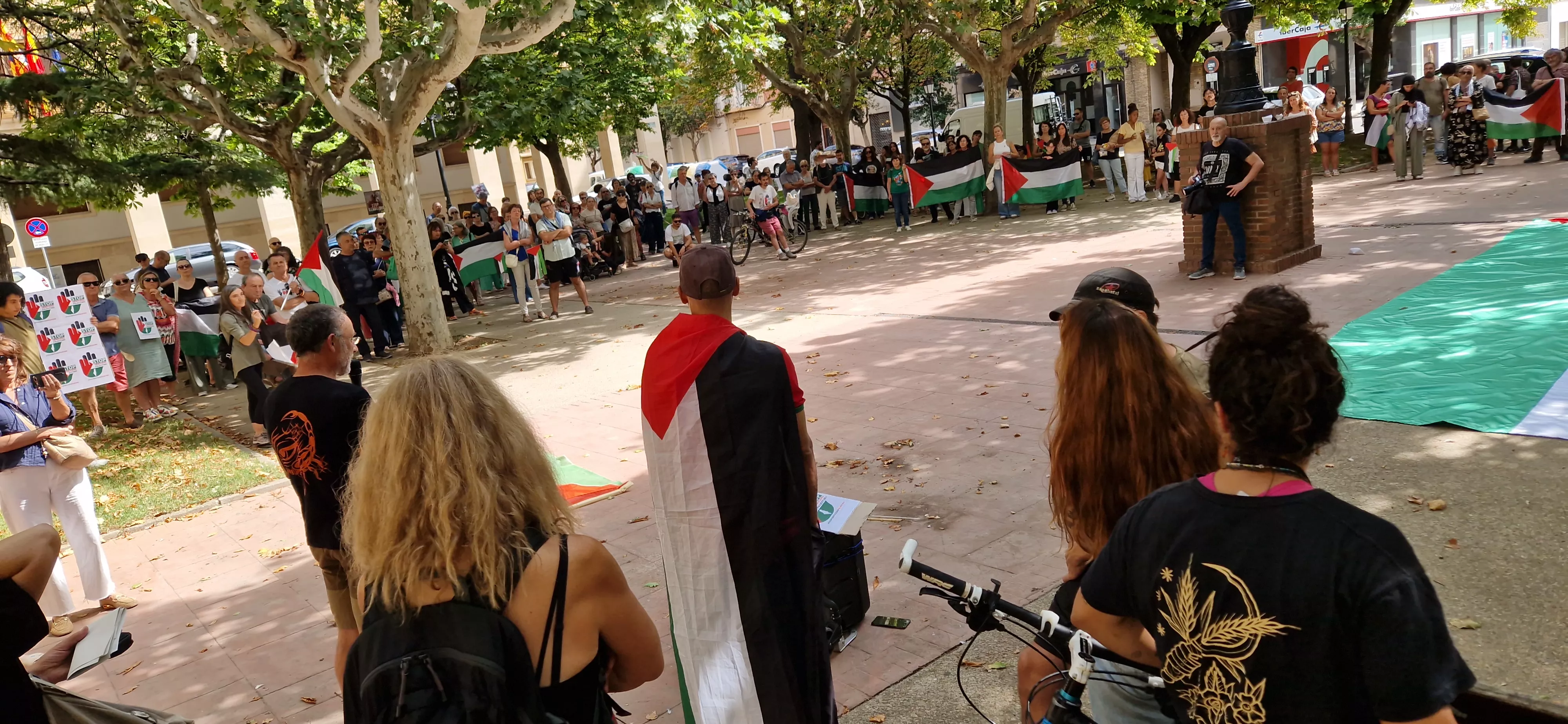 Manifestación de apoyo a Palestina en Huesca. Foto Myriam Martínez