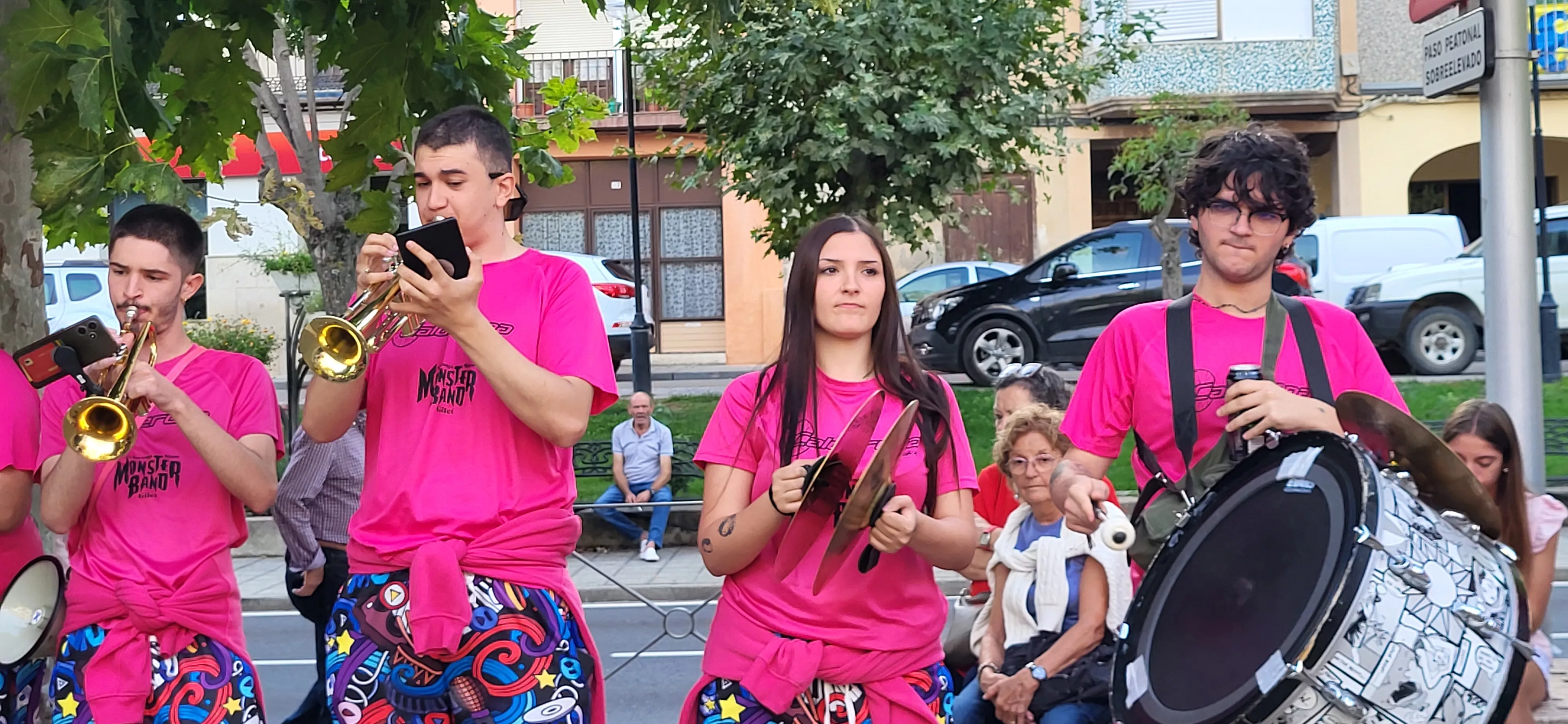 Madero enjabonado en las fiestas de Ayerbe. Foto Mercedes Manterola