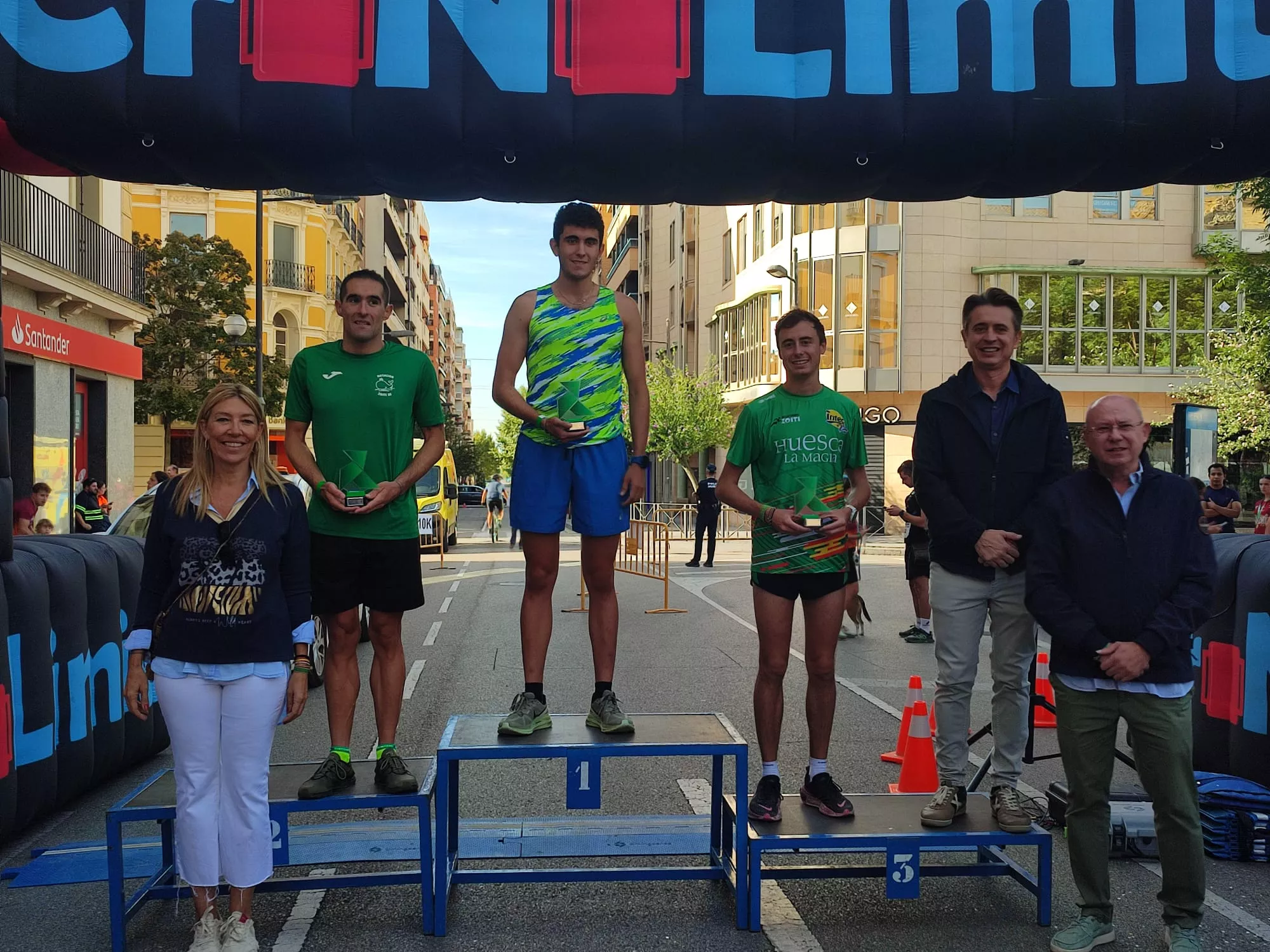  II Carrera 5K y 10K Ciudad de Huesca, podio 5k mascu