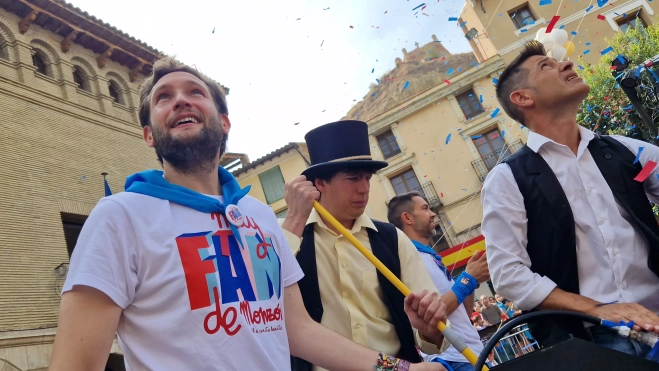 Chupinazo infantil de las fiestas de Monzón 2025. Foto Myriam Martínez 