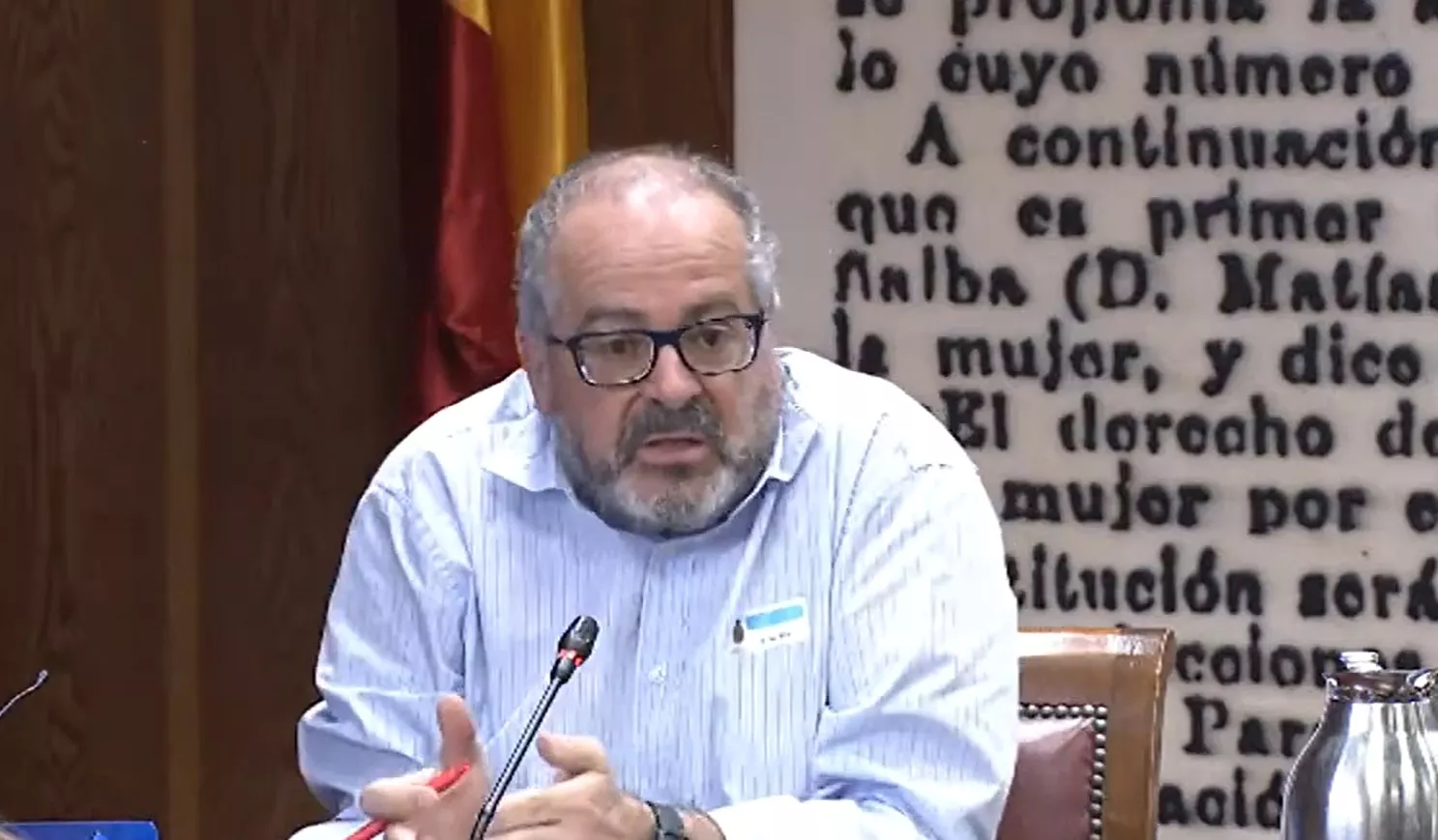 Lorenzo Serena, funcionario oscense en el Gobierno de Navarra, en su comparecencia en el Senado