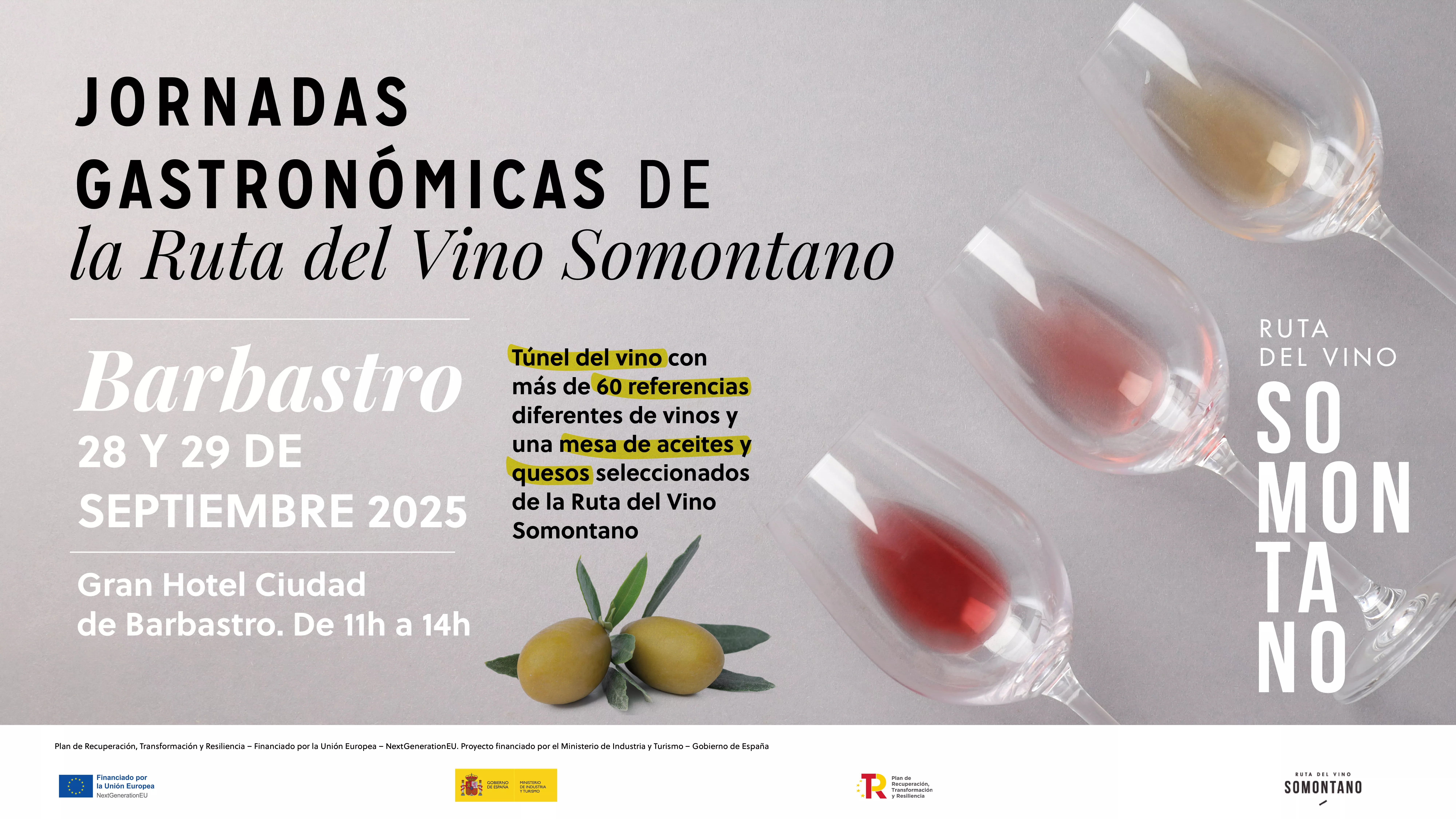 Cartel de las Jornadas Gastronómicas de la Ruta del Vino Somontano