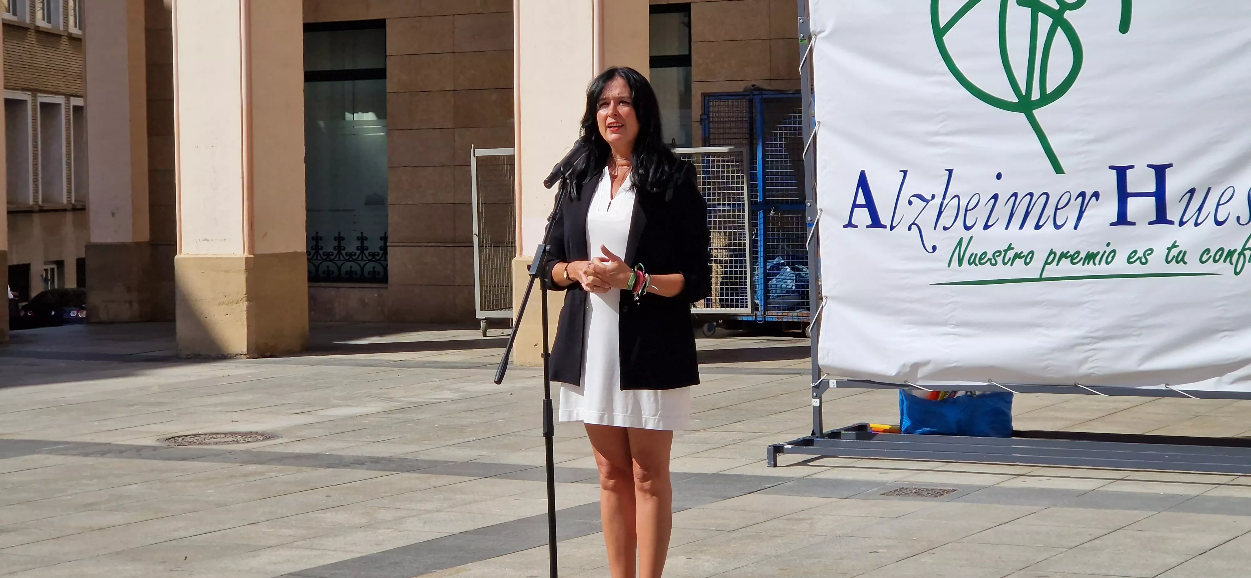 Conmemoración del Día Mundial del Alzhéimer 2025 en Huesca. Foto Myriam Martínez