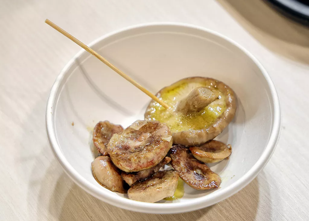 Láminas de riñones con setas