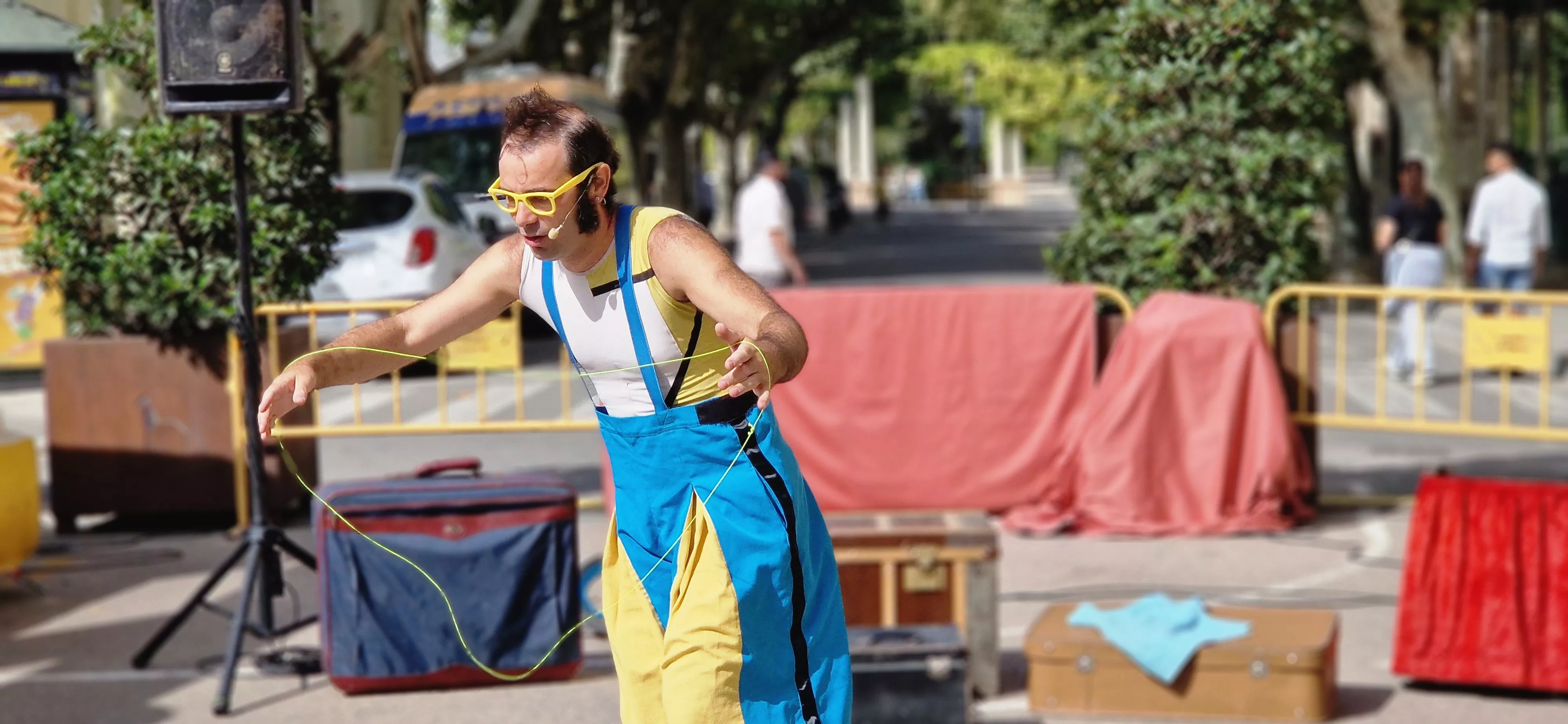 Román La Raspa, en la Feria del Voluntariado 2025. Foto Myriam Martínez