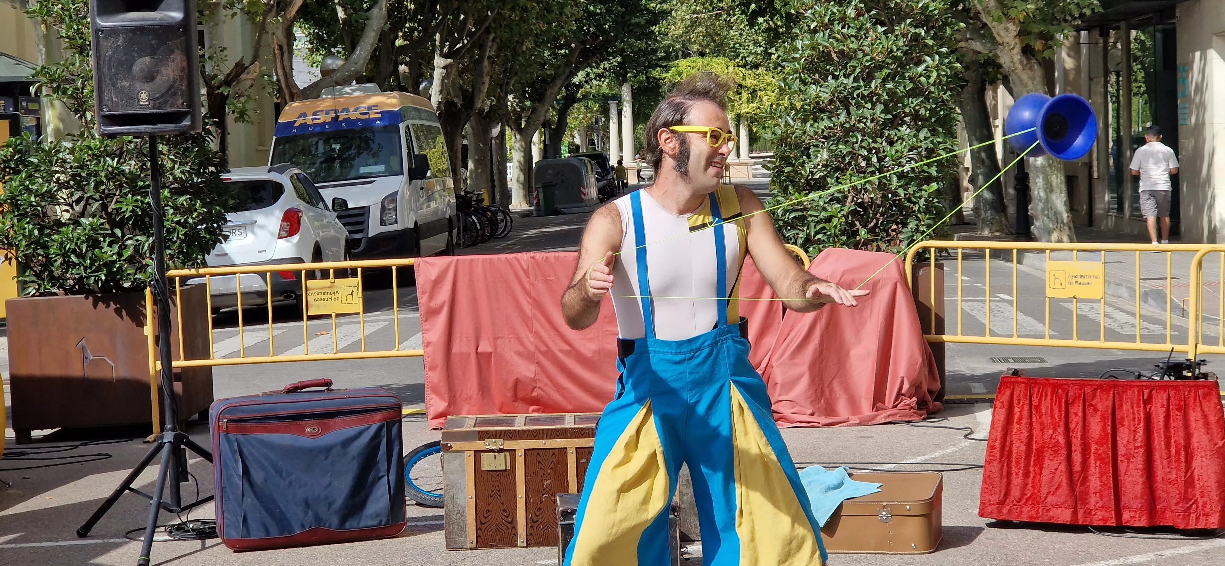 Román La Raspa, en la Feria del Voluntariado 2025. Foto Myriam Martínez