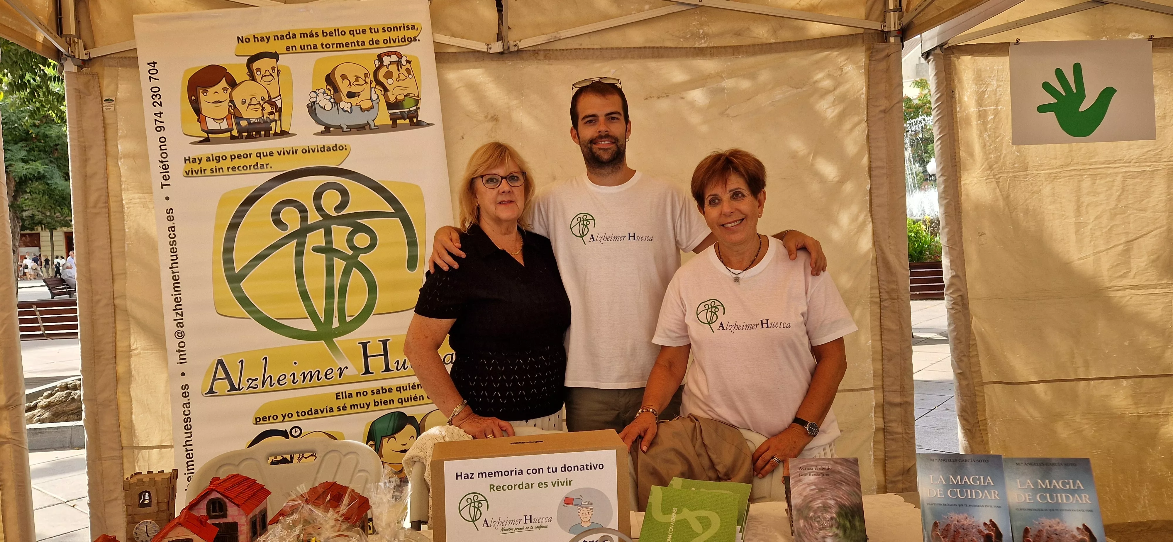 Asociación Alzhéimer Huesca, en la Feria del Voluntariado 2025. Foto Myriam Martínez