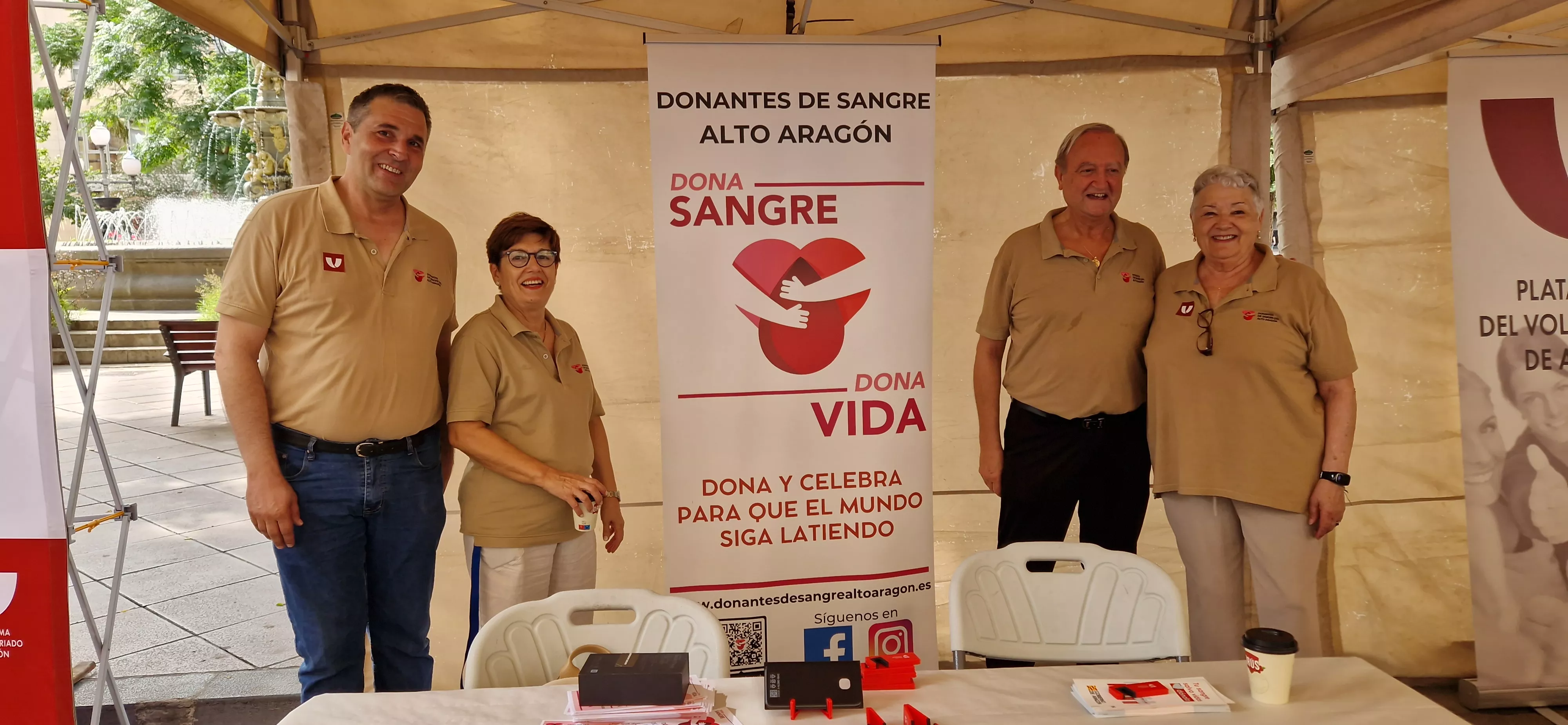 Asociación Donantes de Sangre del Alto Aragón, en la Feria del Voluntariado 2025. Foto Myriam Martínez 