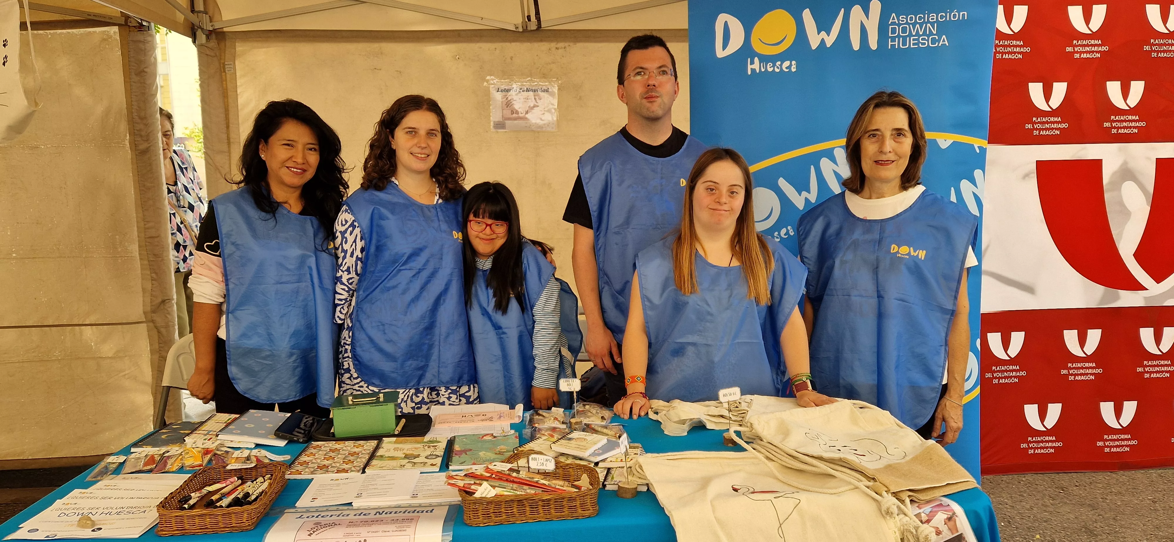Asociación Down Huesca, en la Feria del Voluntariado 2025. Foto Myriam Martínez
