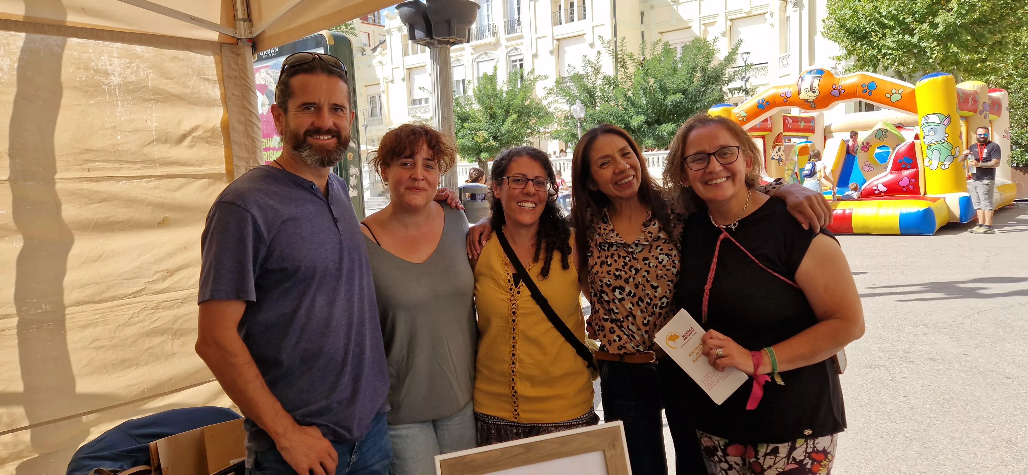 Huesca Ciudad Compasiva, en la Feria del Voluntariado 2025. Foto Myriam Martínez