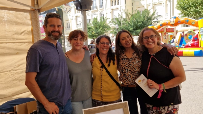 Huesca Ciudad Compasiva, en la Feria del Voluntariado 2025. Foto Myriam Martínez