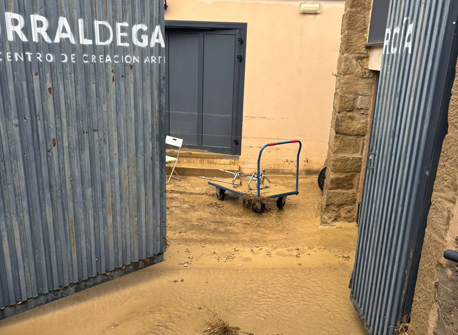 Daños causados por la tormenta en el Corral de García.