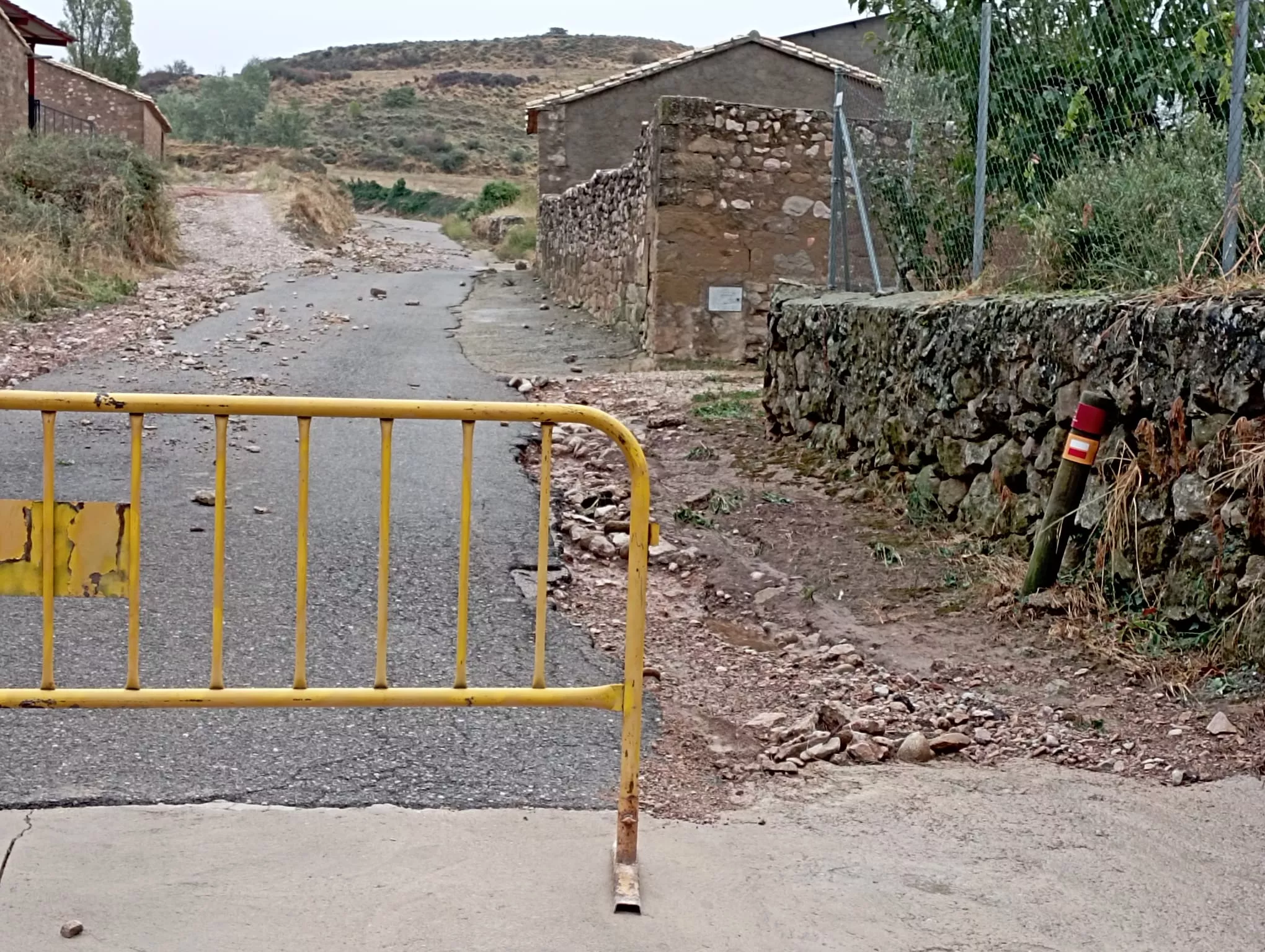 Daños causados por la tormenta en Loarre.