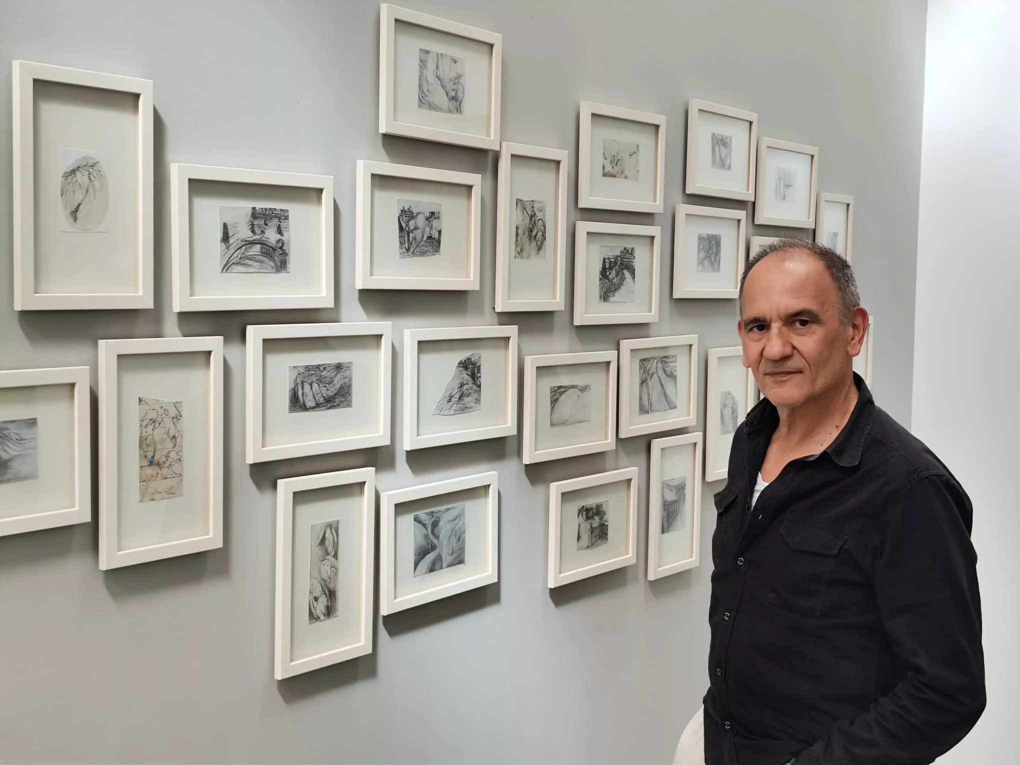 Santiago Arranz en su taller de Castejón de Sos (septiembre 2025). Foto P.J.