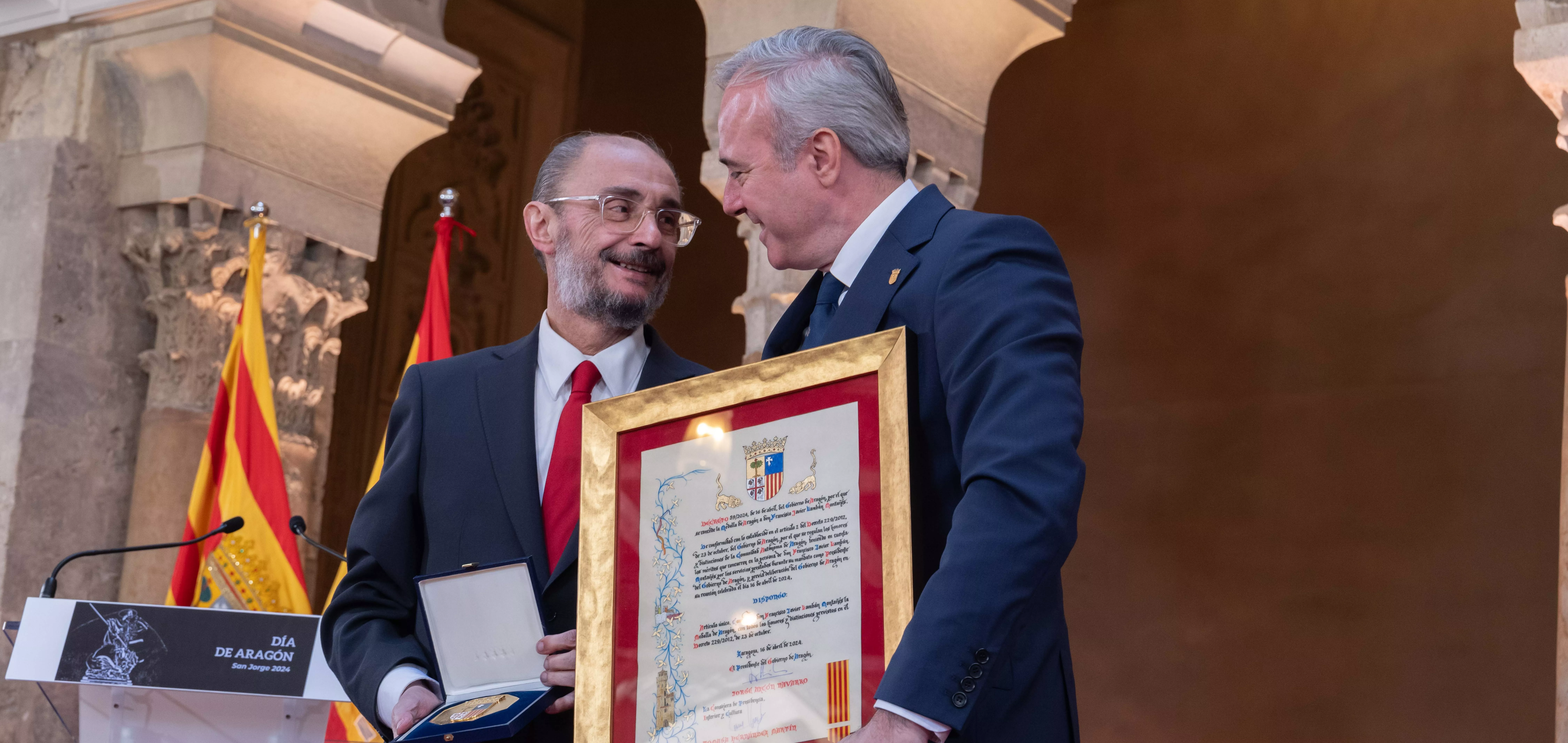 Javier Lambán recibirá a título póstumo el Premio Gabriel Cisneros a los valores constitucionales.