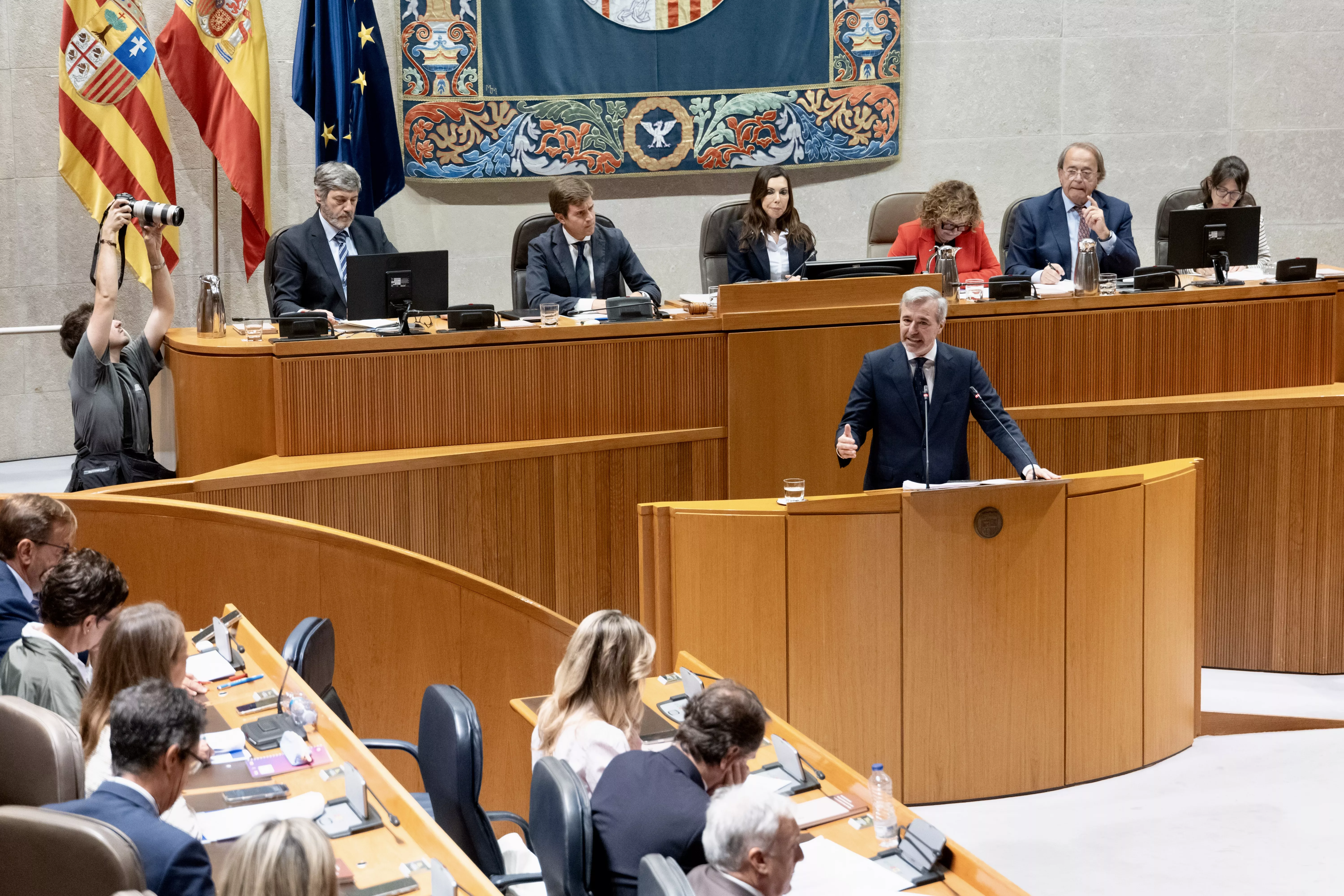 Jorge Azcón, en el debate sobre el estado de la Comunidad de Aragón. Foto GA