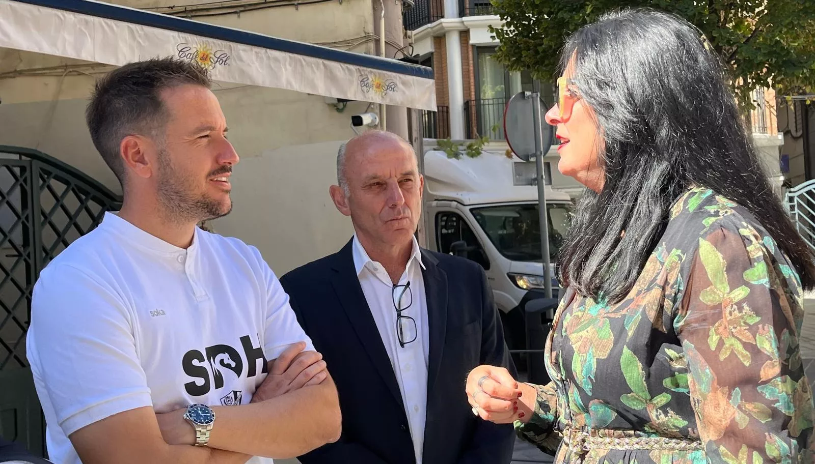 Ofrenda de Flores de la SD Huesca a San Lorenzo. Foto Mercedes Manterola