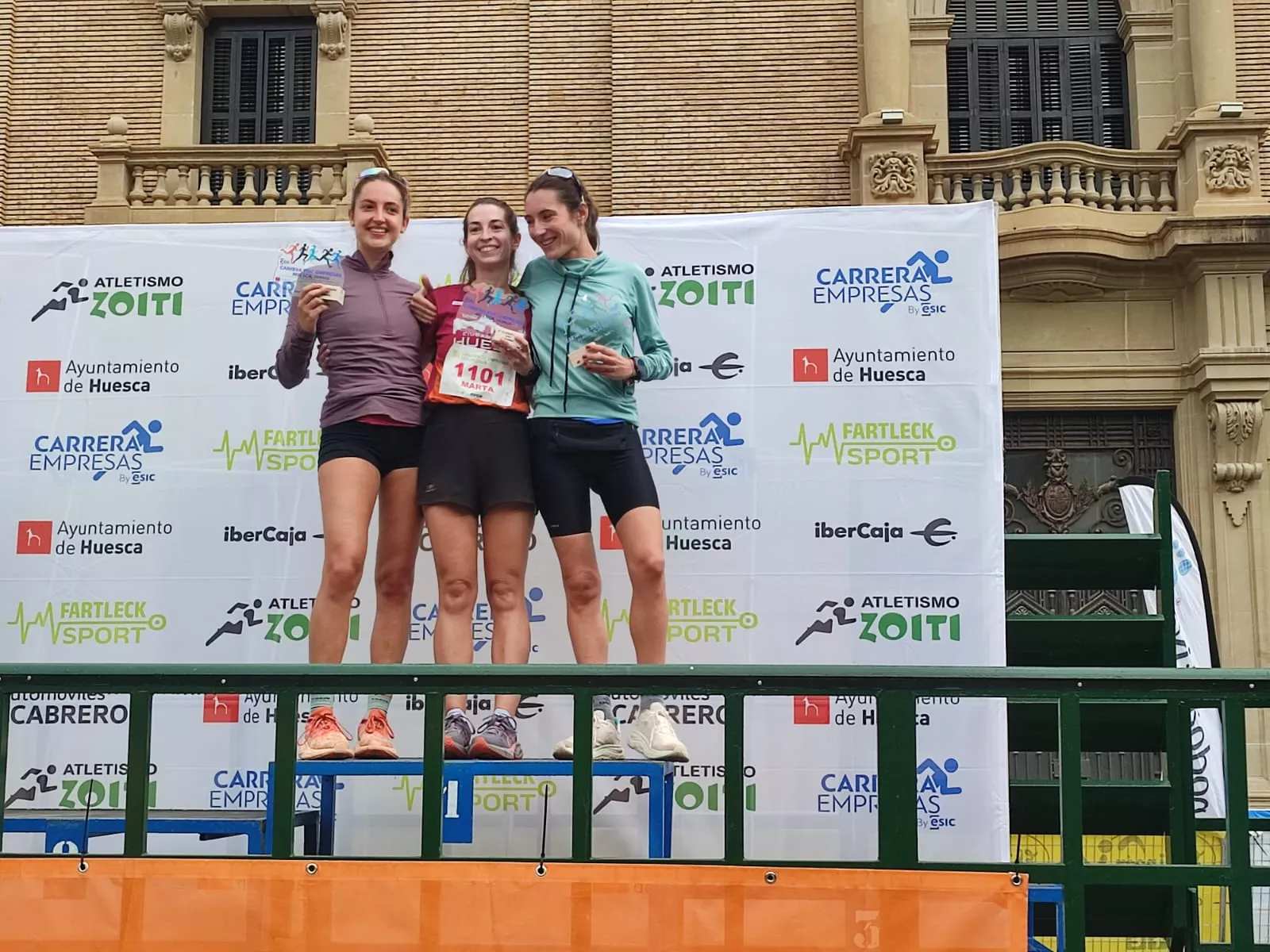 II Carrera Esic Empresas Huesca. Podio femenino