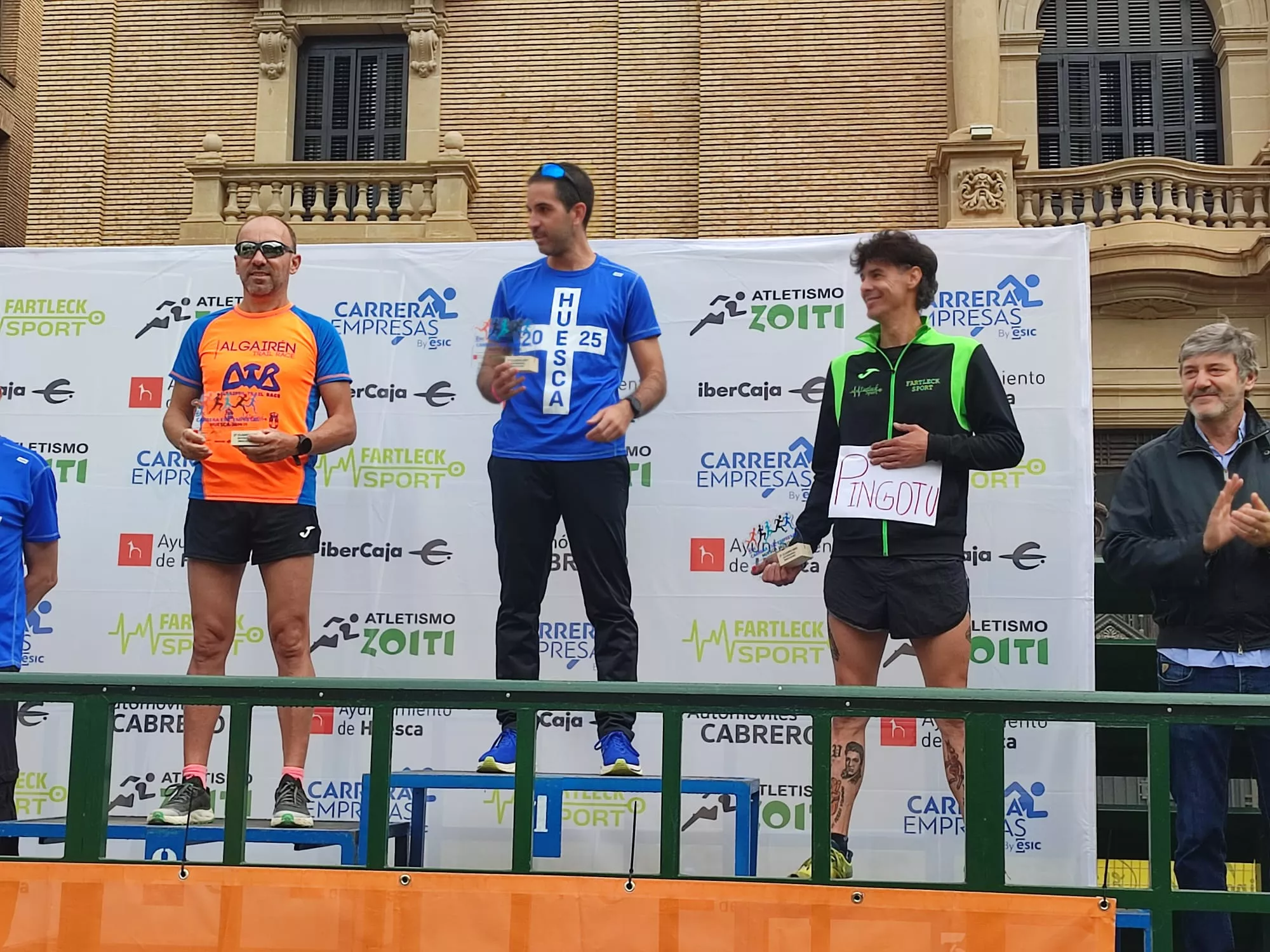 Podio autónomos. II Carrera Esic Empresas Huesca
