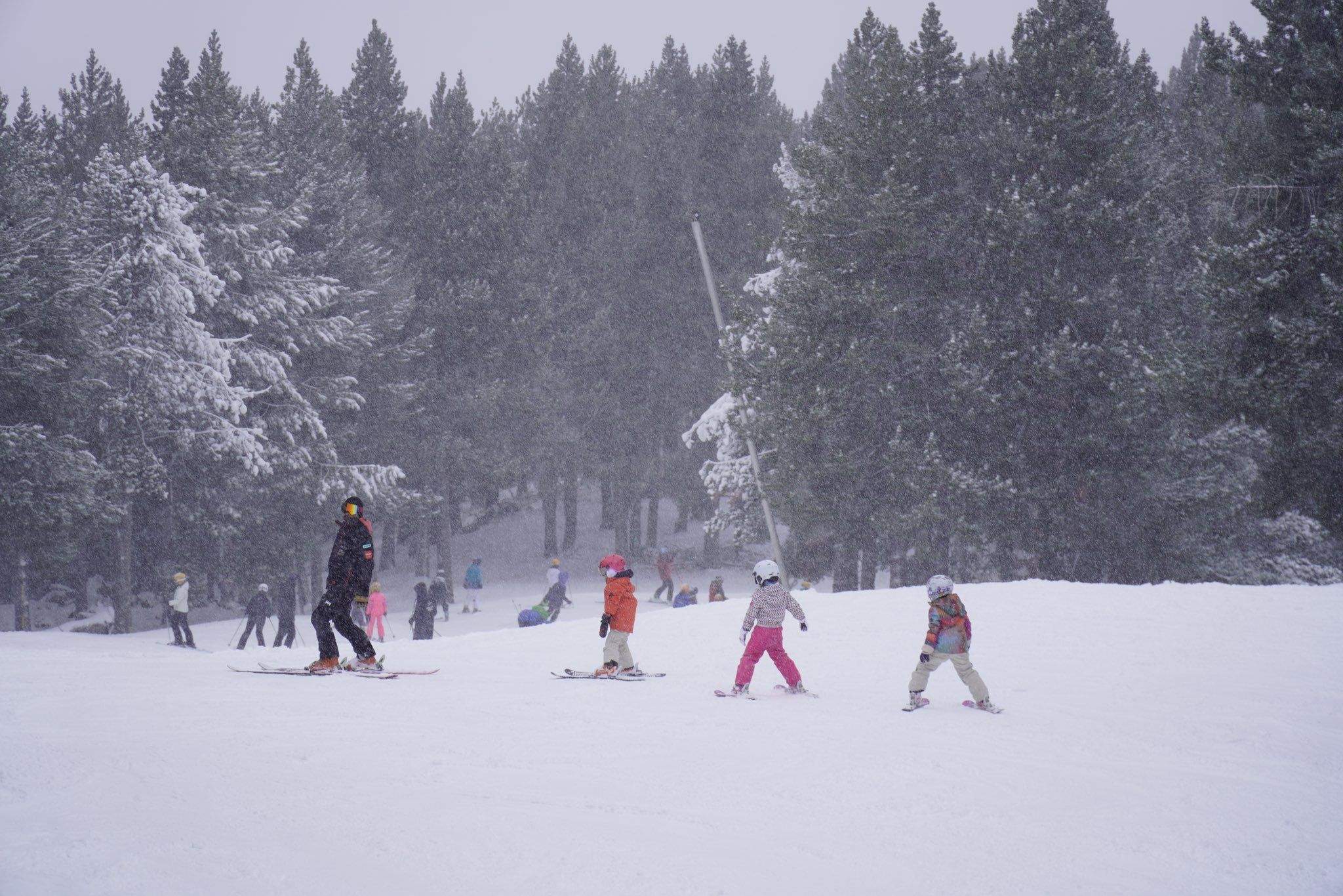 La estación de Cerler la mañana de este lunes