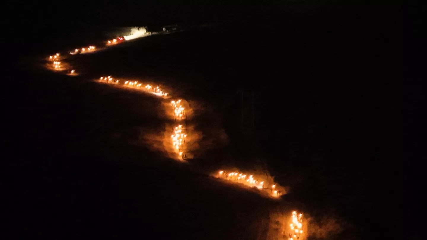 Trail Montearagón 2025. Bajada de antorchas