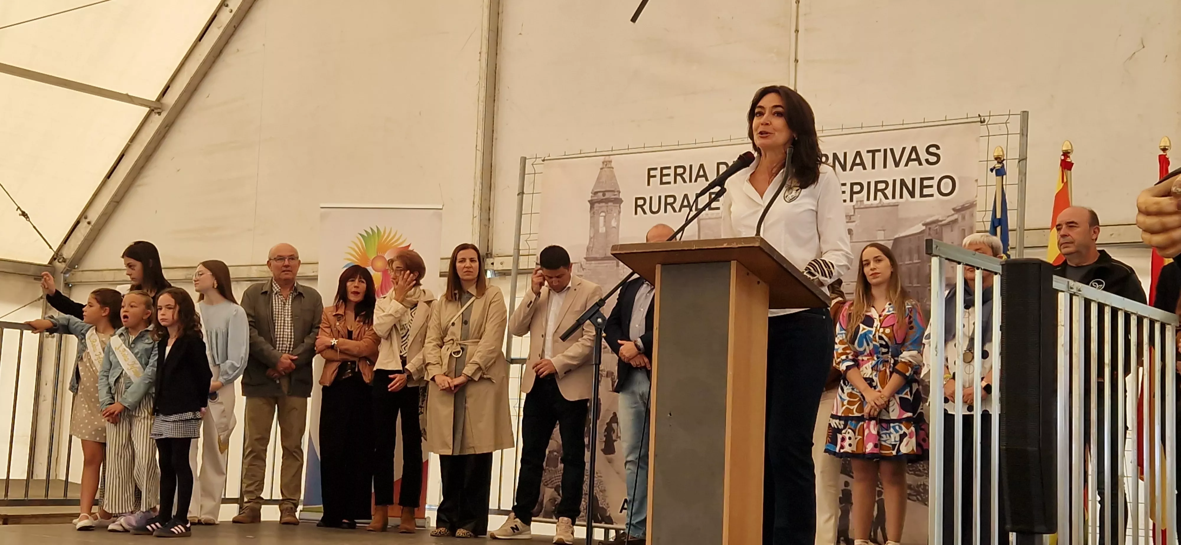 Celsa Rufas. Inauguración de la Feria del Prepirineo 2025 en Ayerbe. Foto Myriam Martínez