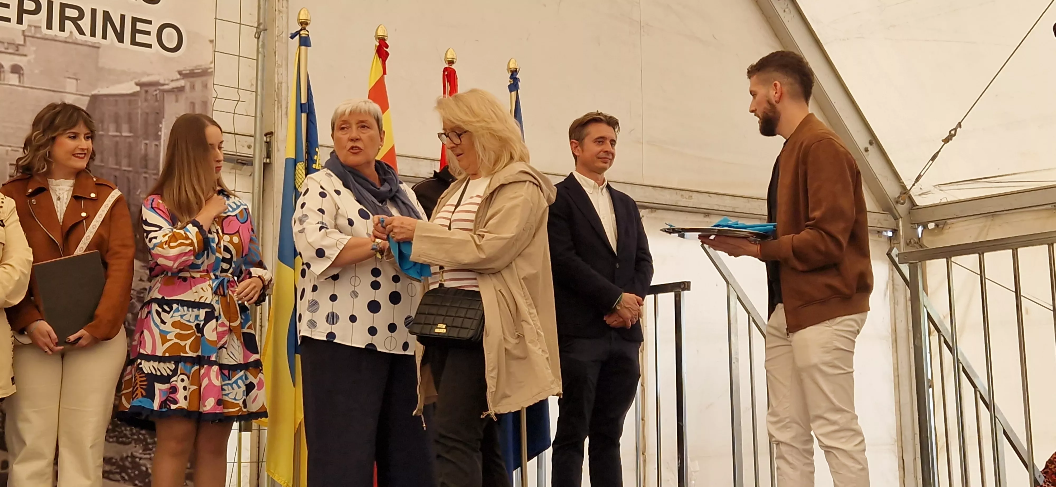 Homenaje a los recién nacidos de Ayerbe en la Feria del Prepirineo 2025. Foto Myriam Martínez