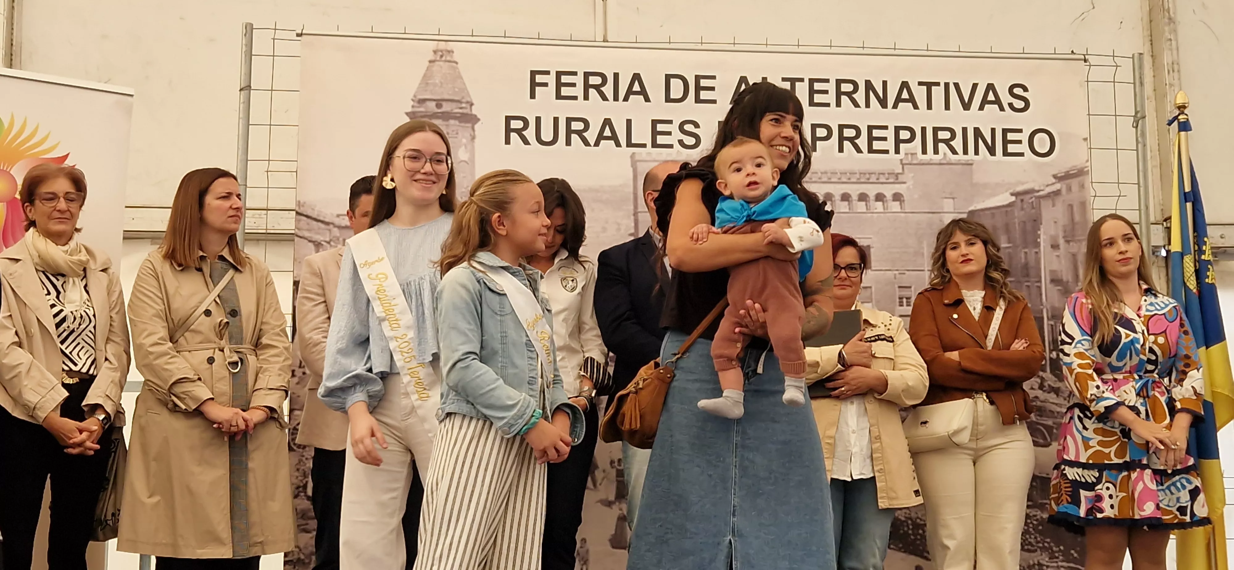 Homenaje a los recién nacidos de Ayerbe en la Feria del Prepirineo 2025. Foto Myriam Martínez