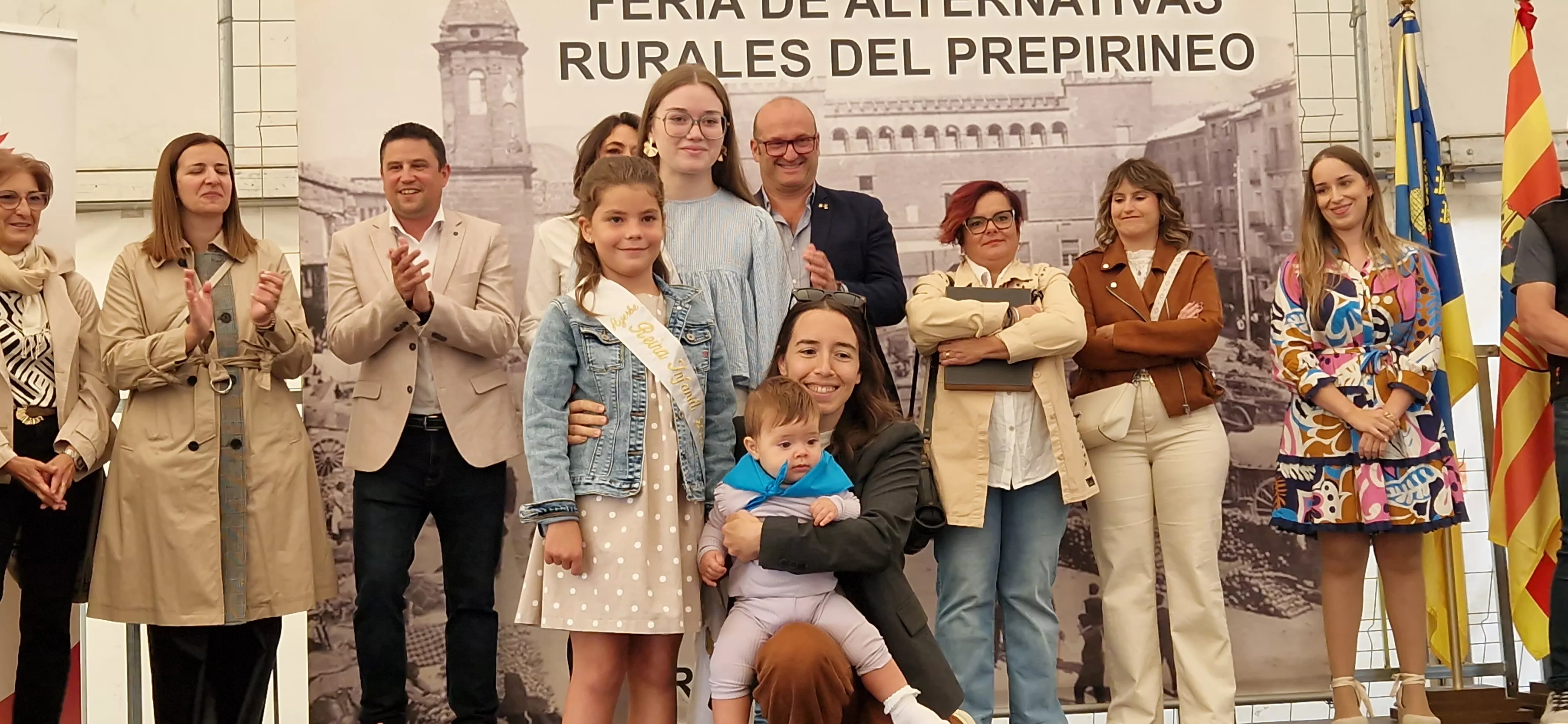 Homenaje a los recién nacidos de Ayerbe en la Feria del Prepirineo 2025. Foto Myriam Martínez