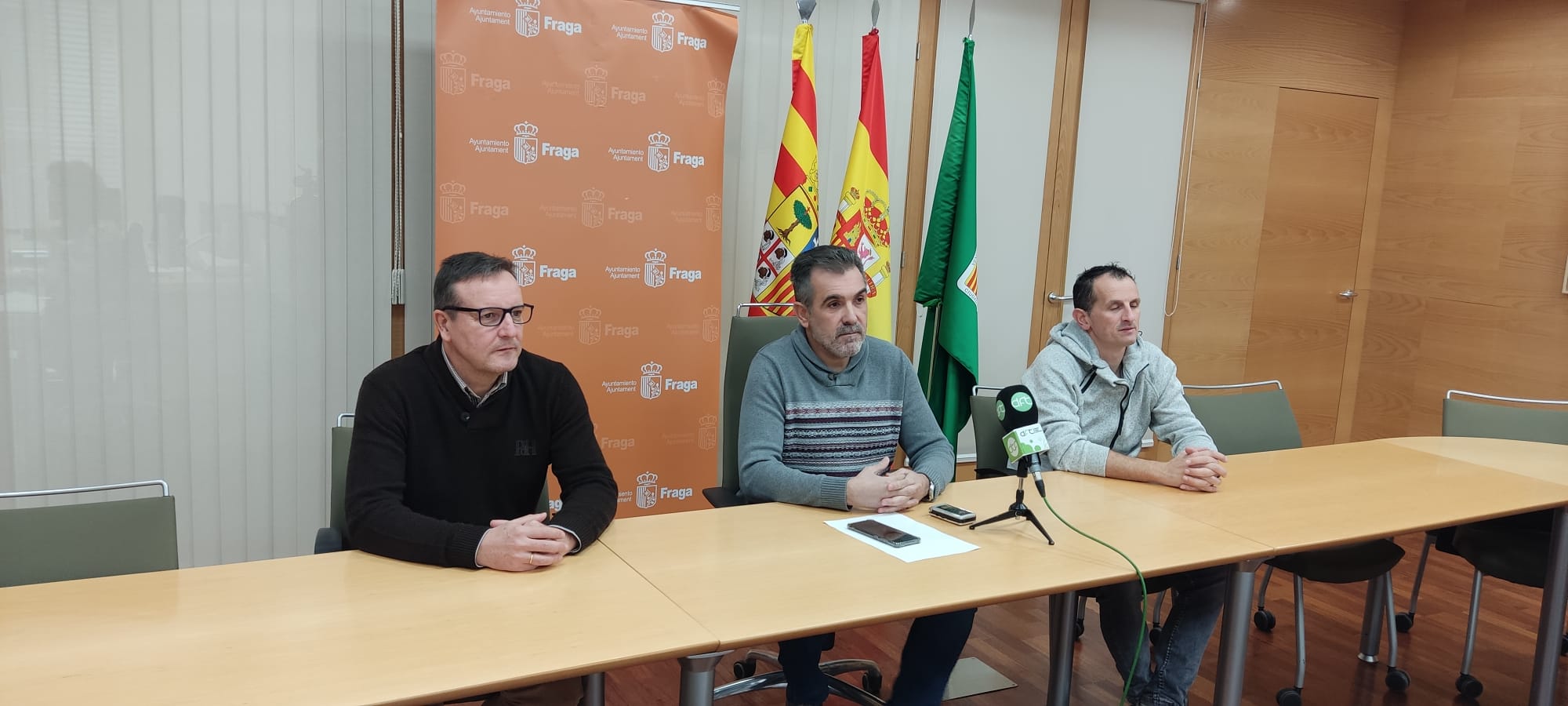 Imagen de la presentación del duatlon de Fraga.