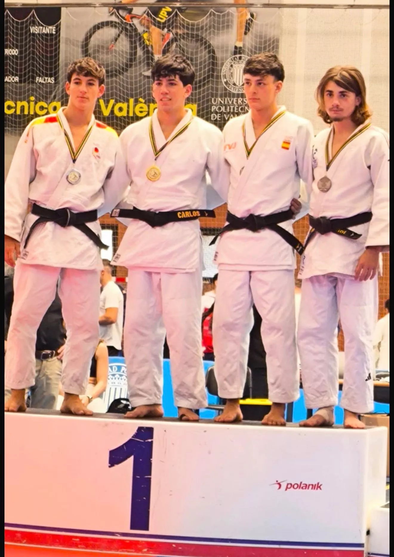 Carlos Martín, en lo más alto del podio de Valencia.