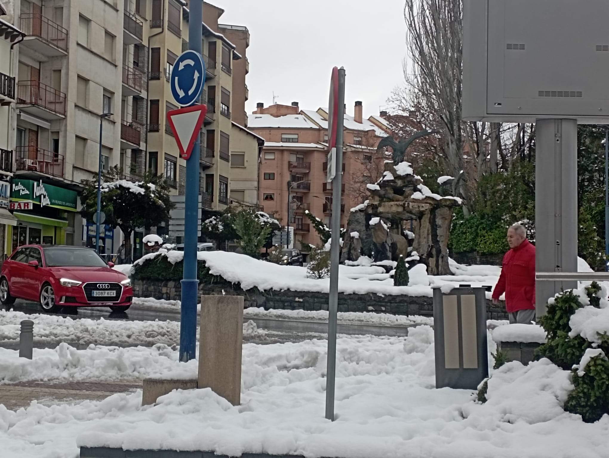Sabiñánigo la mañana de este martes