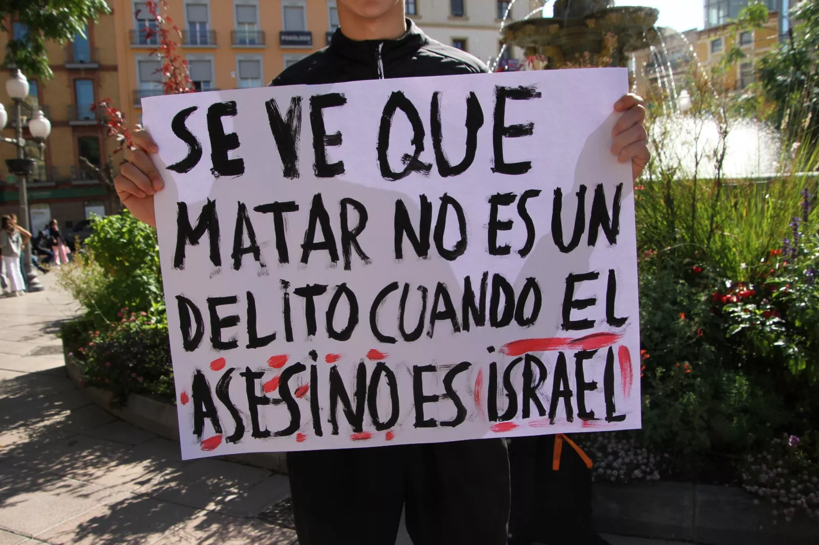 Concentración estudiantil de apoyo a Palestina. Foto Carlos Neofato