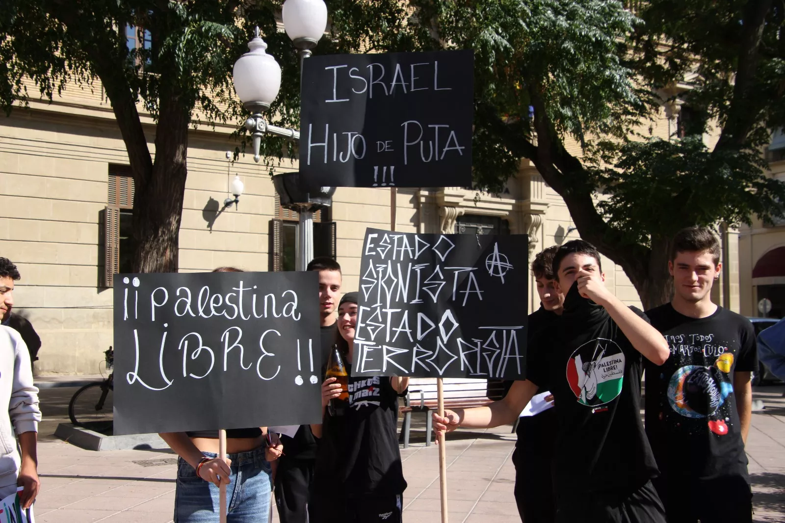 Concentración estudiantil de apoyo a Palestina. Foto Carlos Neofato