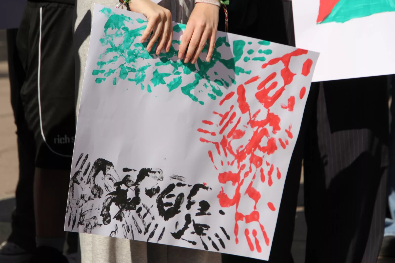 Concentración estudiantil de apoyo a Palestina. Foto Carlos Neofato