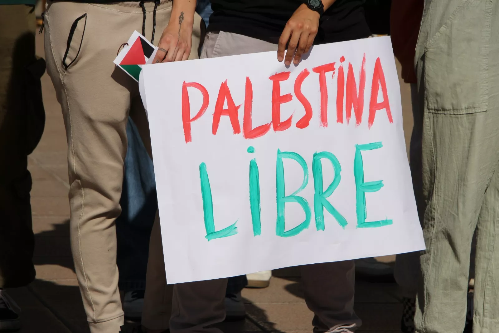 Concentración estudiantil de apoyo a Palestina. Foto Carlos Neofato